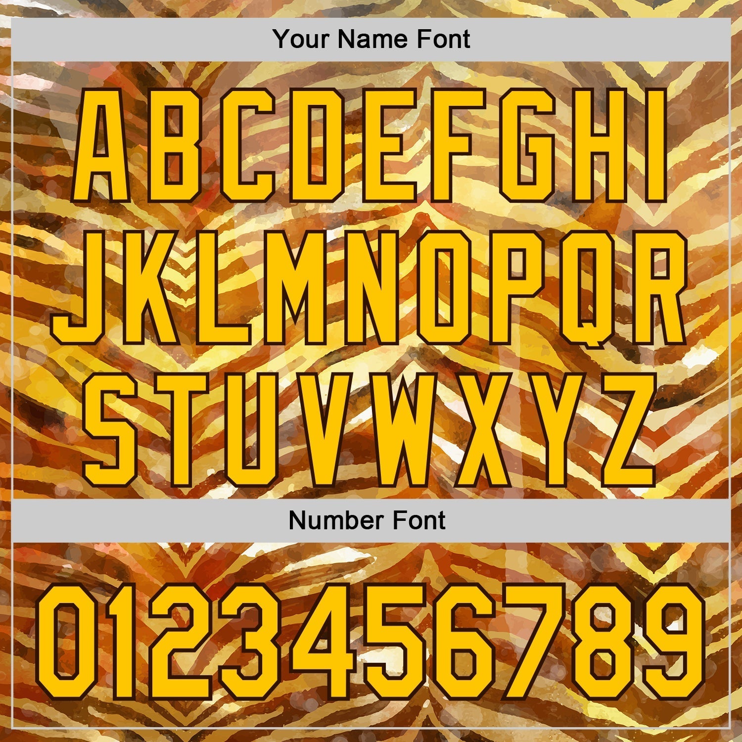 Custom Brown-Yellow Zebra Stripe Print Authentic Baseball Jersey baseball jersey product view 5