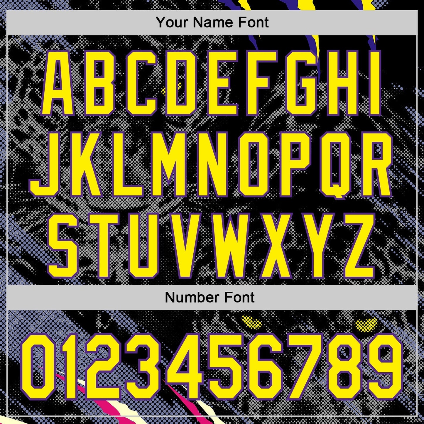 Custom Black Light Yellow-Purple Leopard Print Scratch Authentic Baseball Jersey baseball jersey product view 5