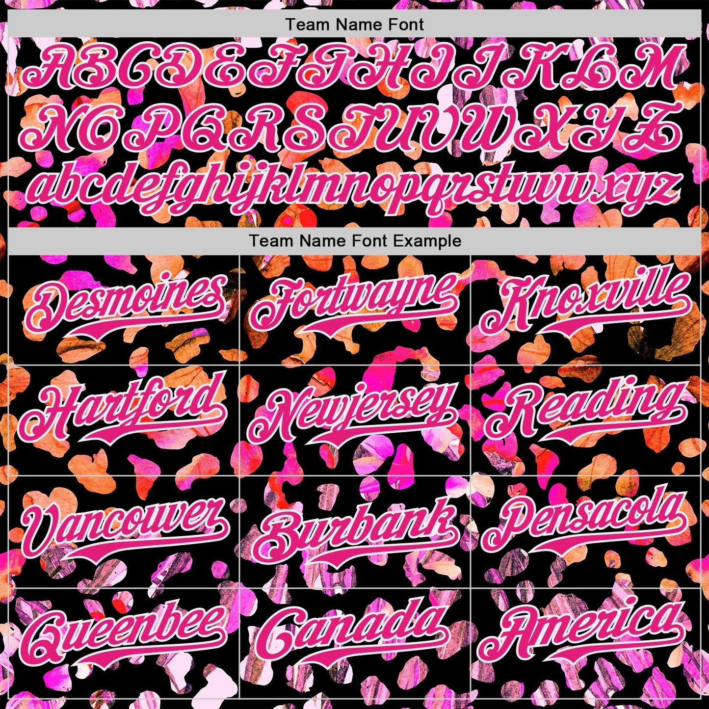 Custom Black Hot Pink-White Leopard Print Authentic Baseball Jersey baseball jersey product view 4