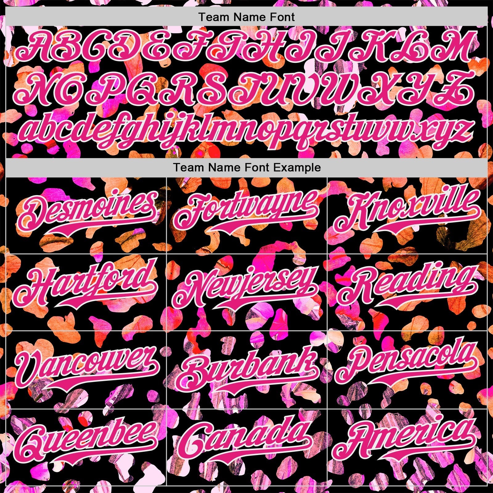 Custom Black Hot Pink-White Leopard Print Authentic Baseball Jersey baseball jersey product view 4