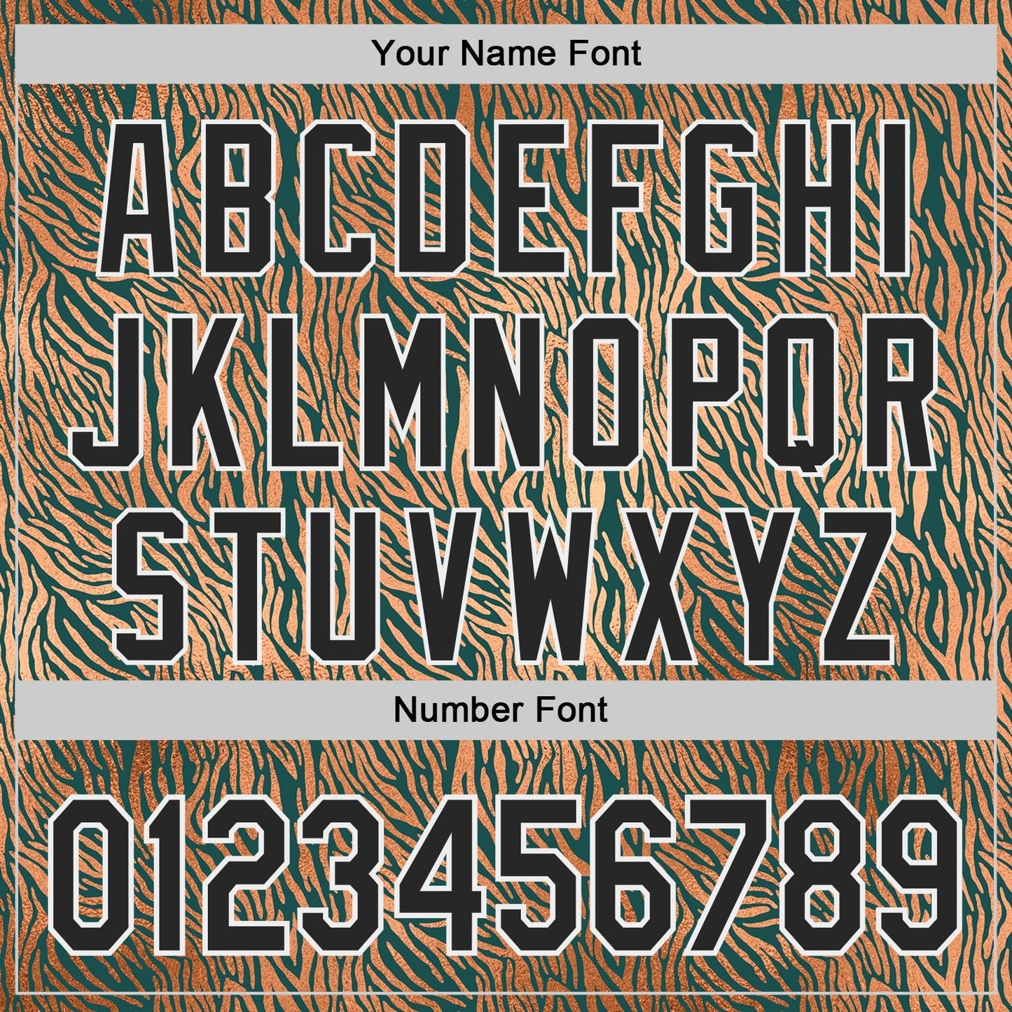 Custom Brown Black Green-White Zebra Stripe Print Authentic Baseball Jersey baseball jersey product view 5