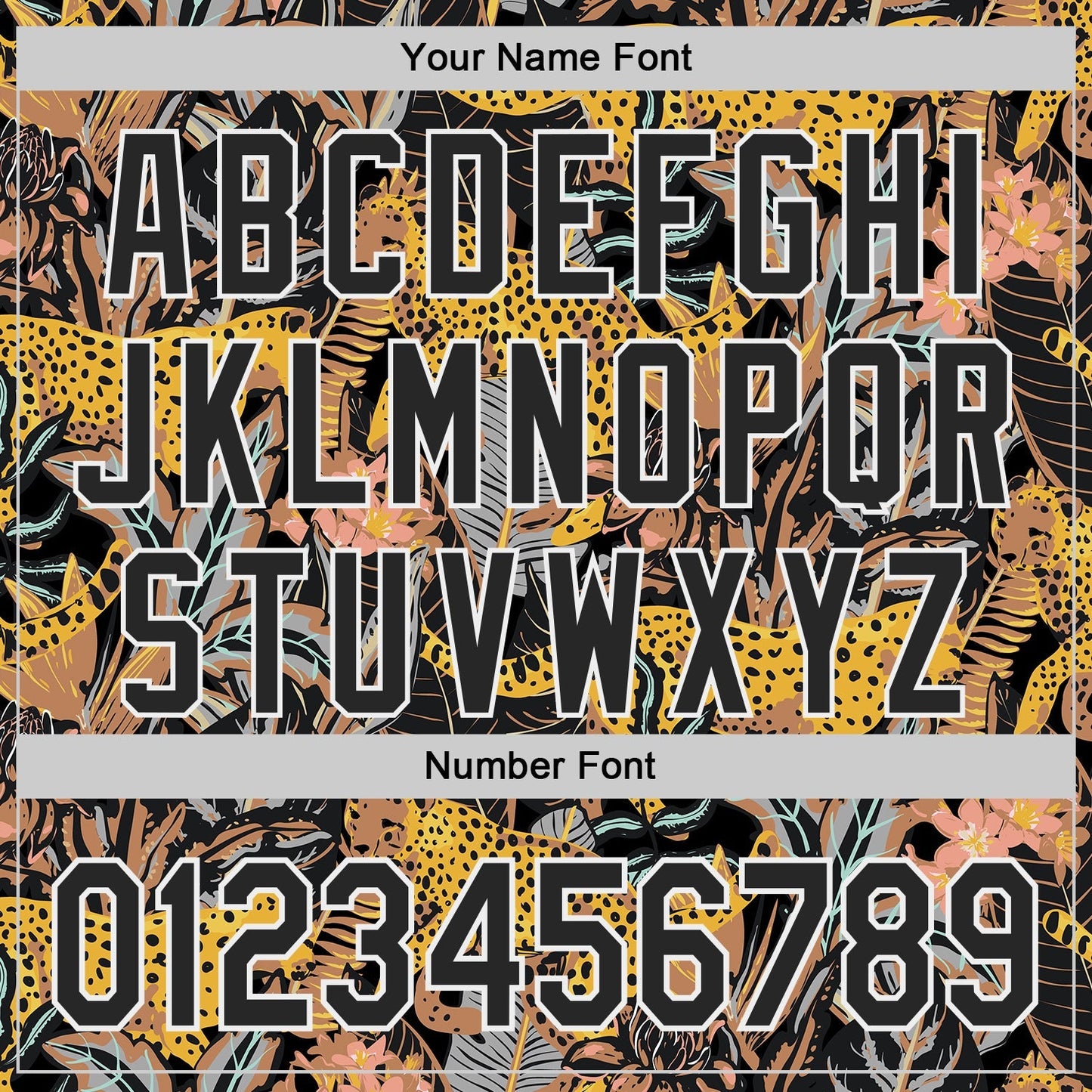 Custom Black-White Leopard Print Tropical Jungle Authentic Baseball Jersey baseball jersey product view 5