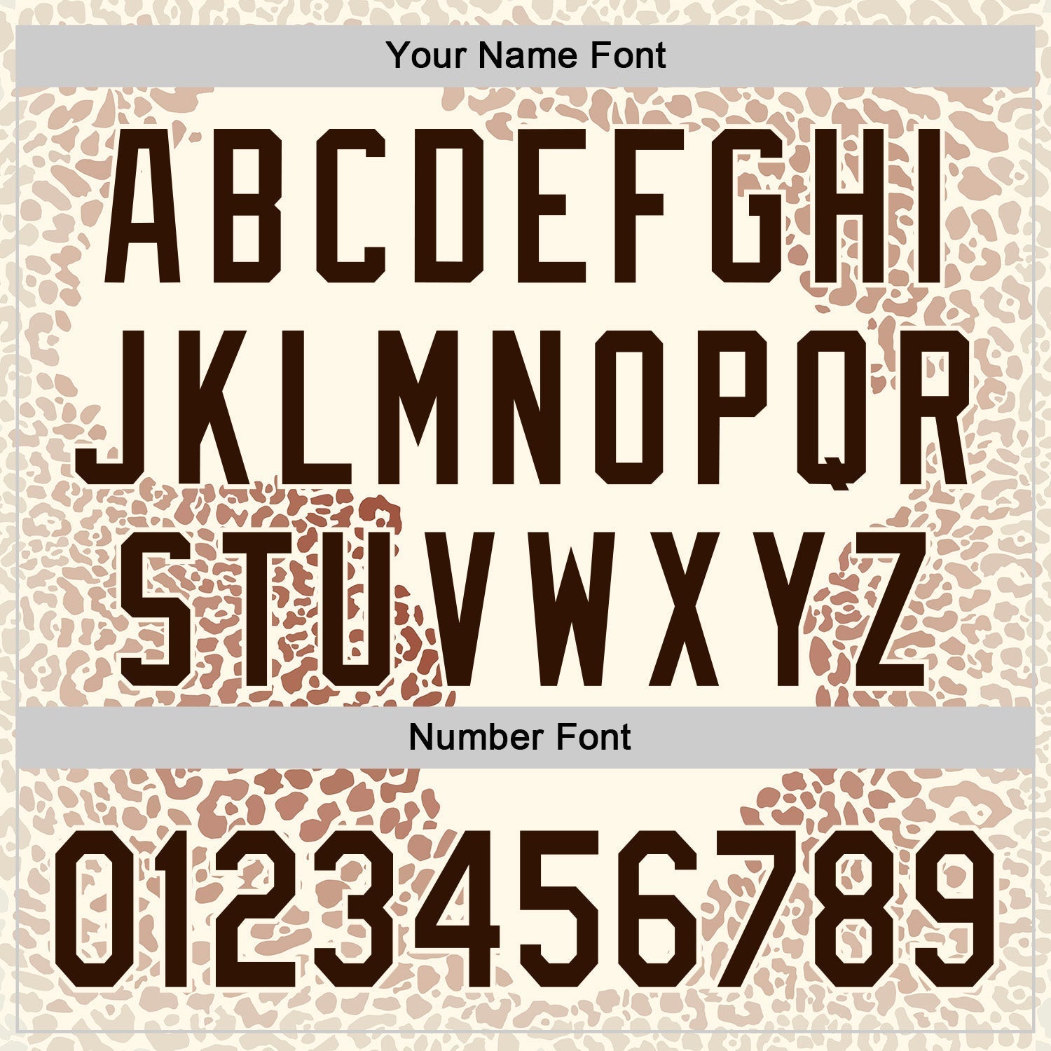 Custom Cream-Brown Leopard Print Authentic Baseball Jersey baseball jersey product view 5