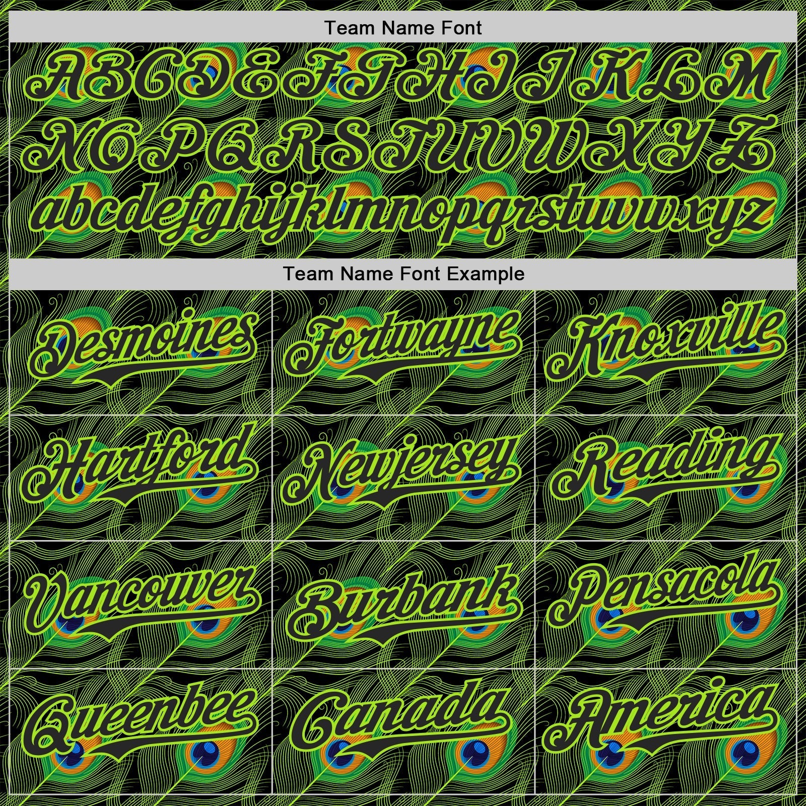 Custom Black-Neon Green Peacock Feather Print Authentic Baseball Jersey baseball jersey product view 4