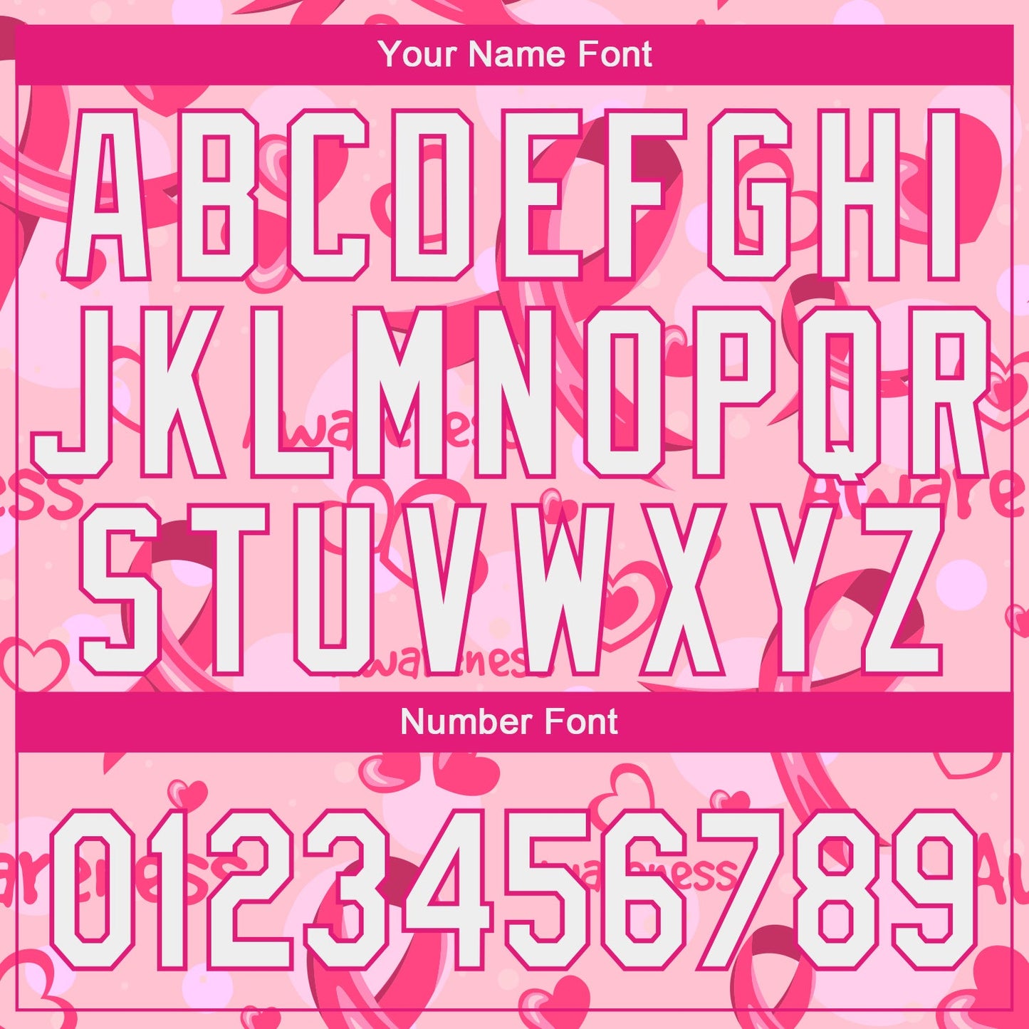 Custom Pink White-Hot Pink 3D Pink Ribbon Breast Cancer Awareness Month Women Health Care Support Authentic Baseball Jersey baseball jersey product view 5