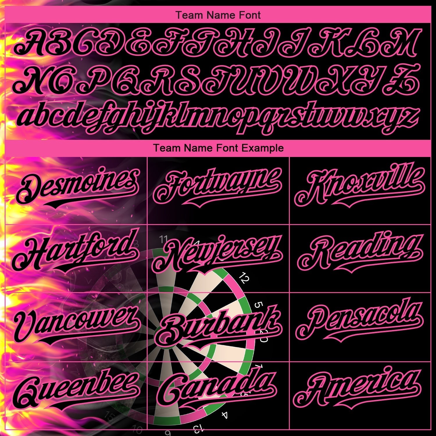 Custom Black Pink 3D Pattern Design Fiery Dart Board Authentic Baseball Jersey baseball jersey product view 4