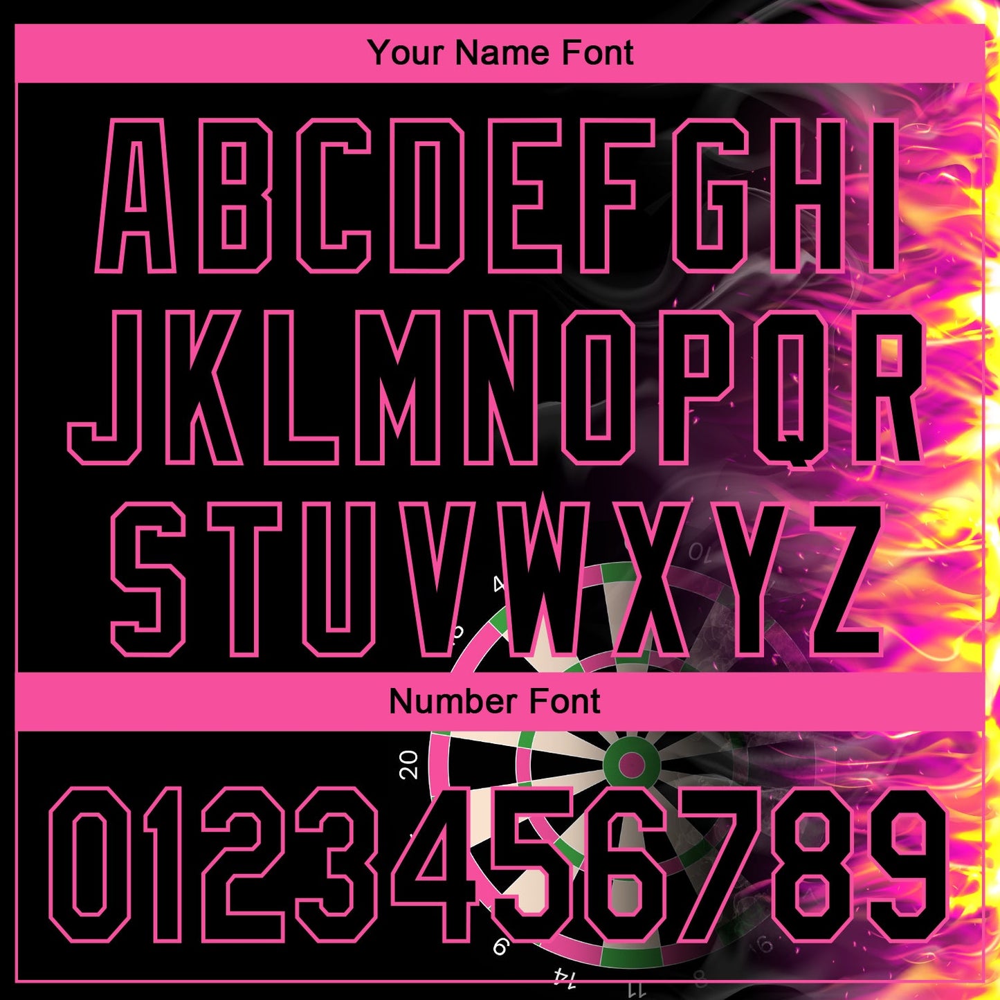 Custom Black Pink 3D Pattern Design Fiery Dart Board Authentic Baseball Jersey baseball jersey product view 5