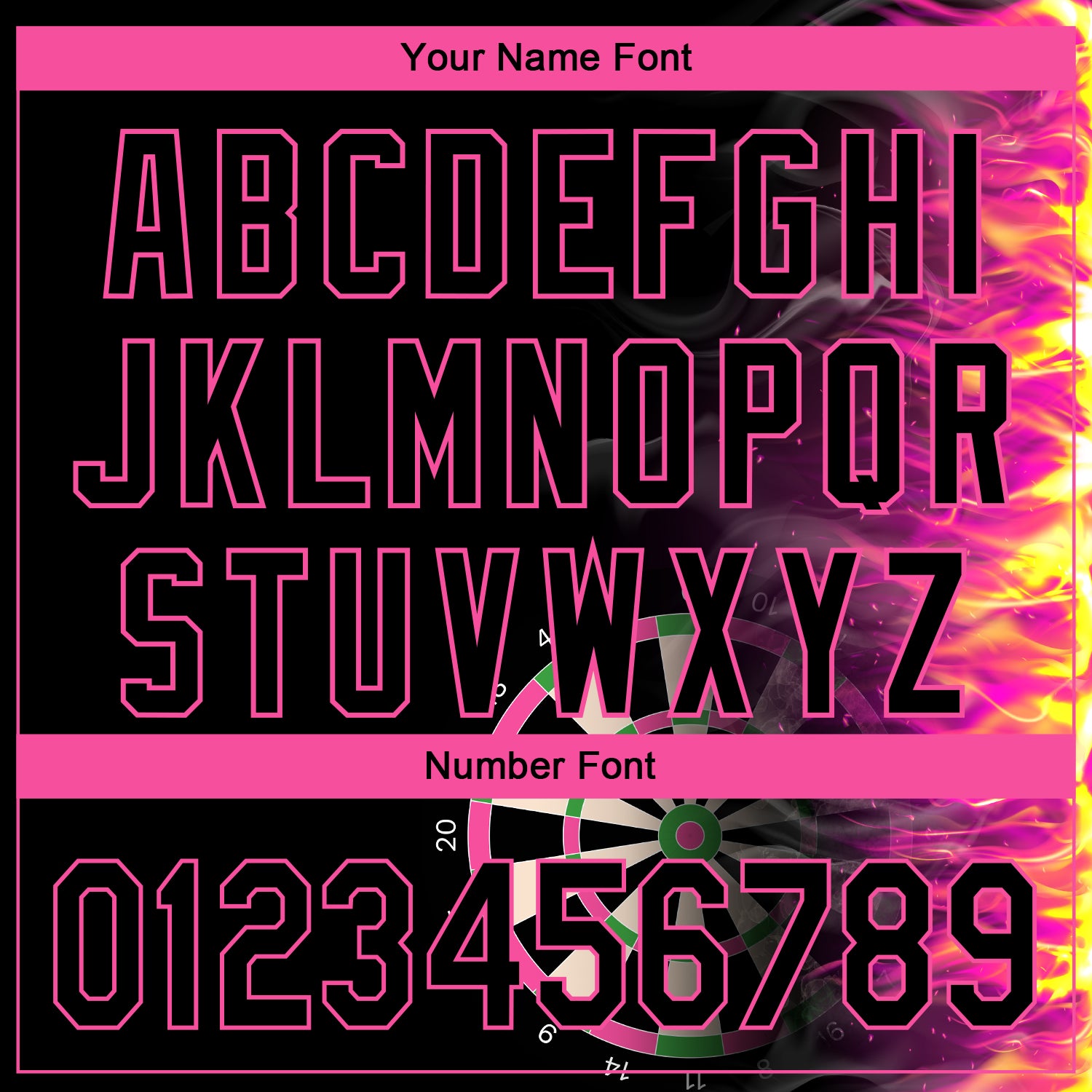 Custom Black Pink 3D Pattern Design Fiery Dart Board Authentic Baseball Jersey baseball jersey product view 5