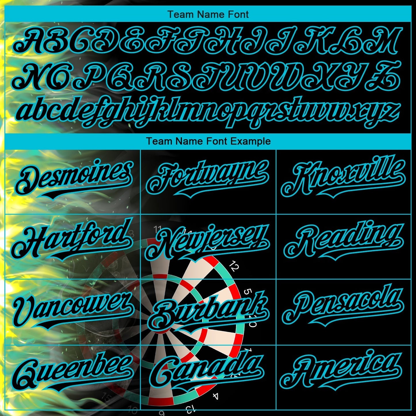 Custom Black Lakes Blue 3D Pattern Design Fiery Dart Board Authentic Baseball Jersey baseball jersey product view 4