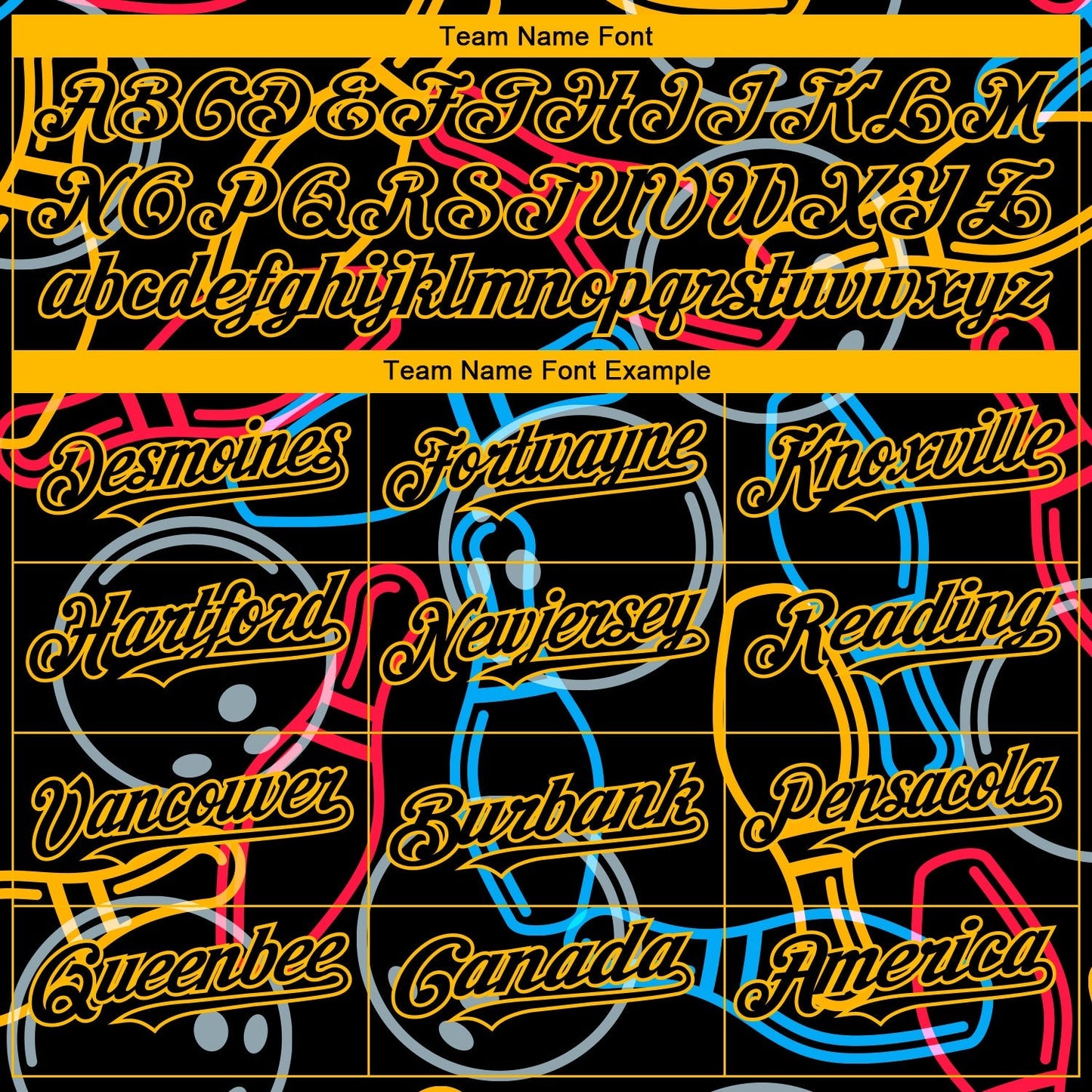 Custom Black Gold 3D Pattern Design Bowling Authentic Baseball Jersey baseball jersey product view 4