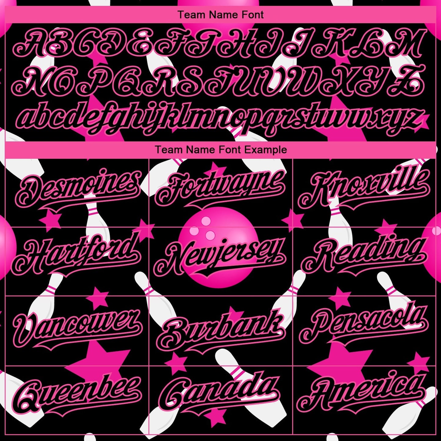 Custom Black Pink 3D Pattern Design Bowling Authentic Baseball Jersey baseball jersey product view 4