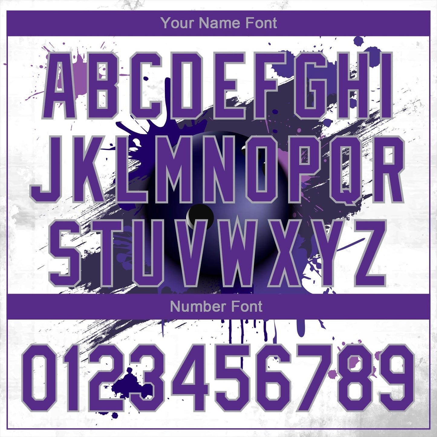 Custom White Purple-Gray 3D Pattern Design Bowling Ball Authentic Baseball Jersey baseball jersey product view 5