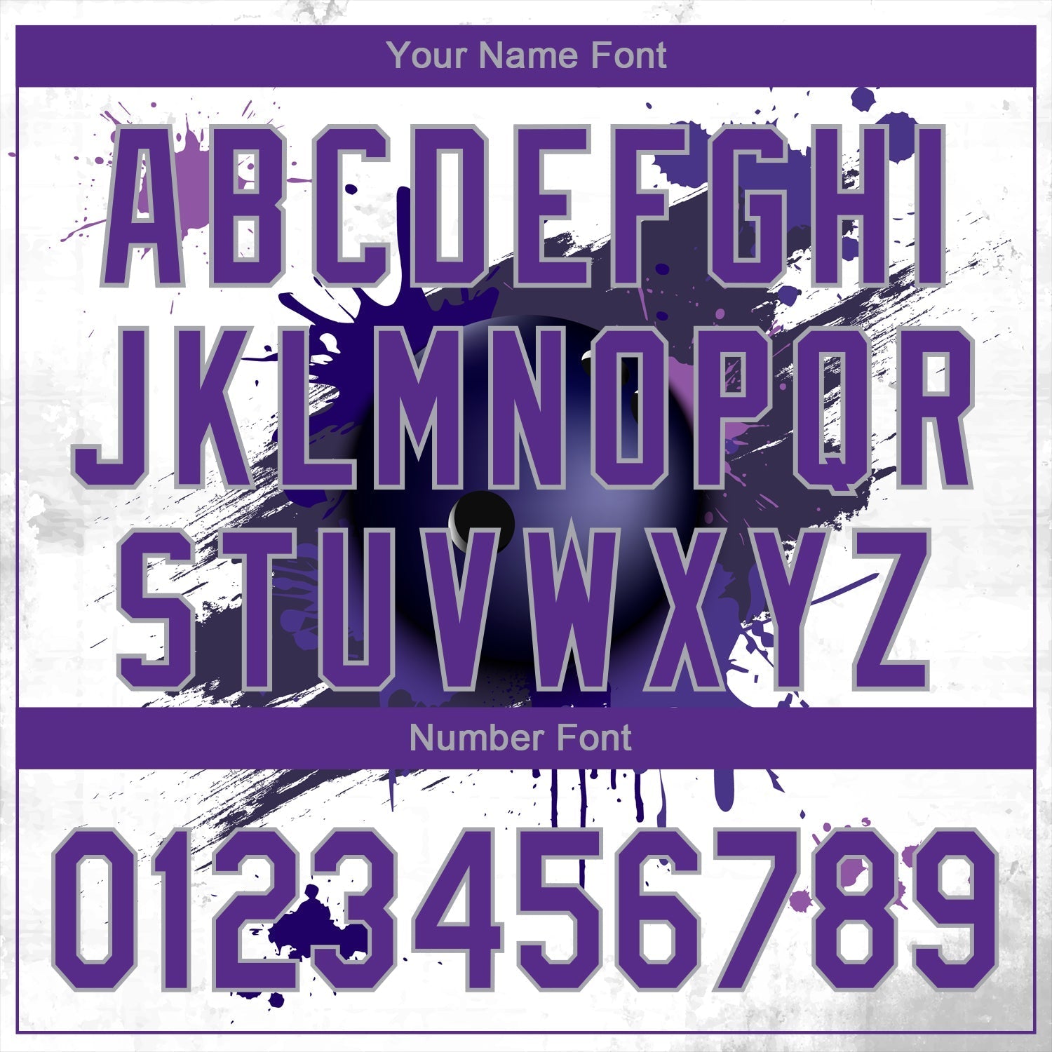 Custom White Purple-Gray 3D Pattern Design Bowling Ball Authentic Baseball Jersey baseball jersey product view 5