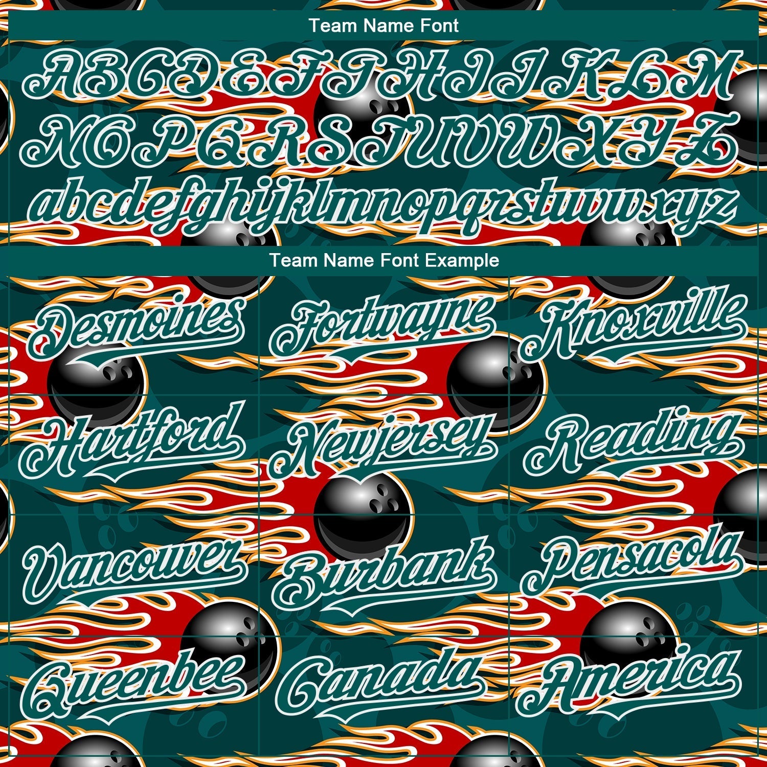 Custom Midnight Green White 3D Pattern Design Bowling Ball With Hotrod Flame Authentic Baseball Jersey baseball jersey product view 4