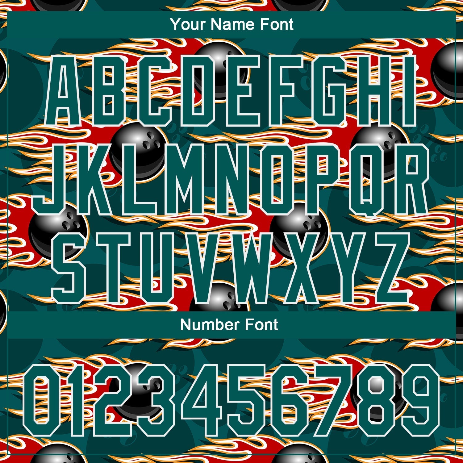 Custom Midnight Green White 3D Pattern Design Bowling Ball With Hotrod Flame Authentic Baseball Jersey baseball jersey product view 5