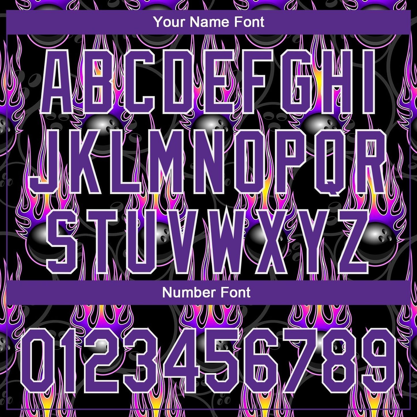 Custom Black Purple-White 3D Pattern Design Bowling Ball With Hotrod Flame Authentic Baseball Jersey baseball jersey product view 5