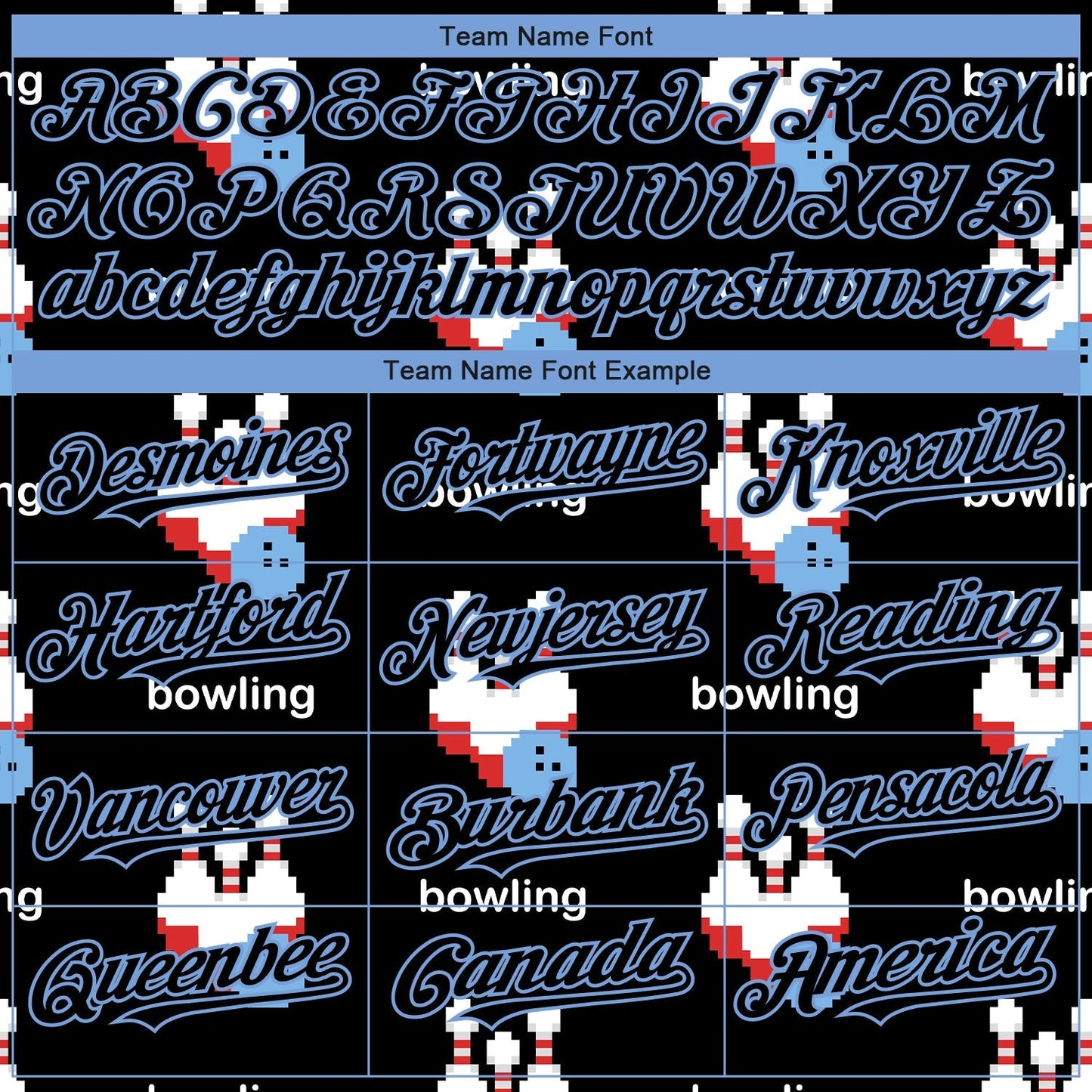 Custom Black Light Blue 3D Pattern Design Bowling Authentic Baseball Jersey baseball jersey product view 4