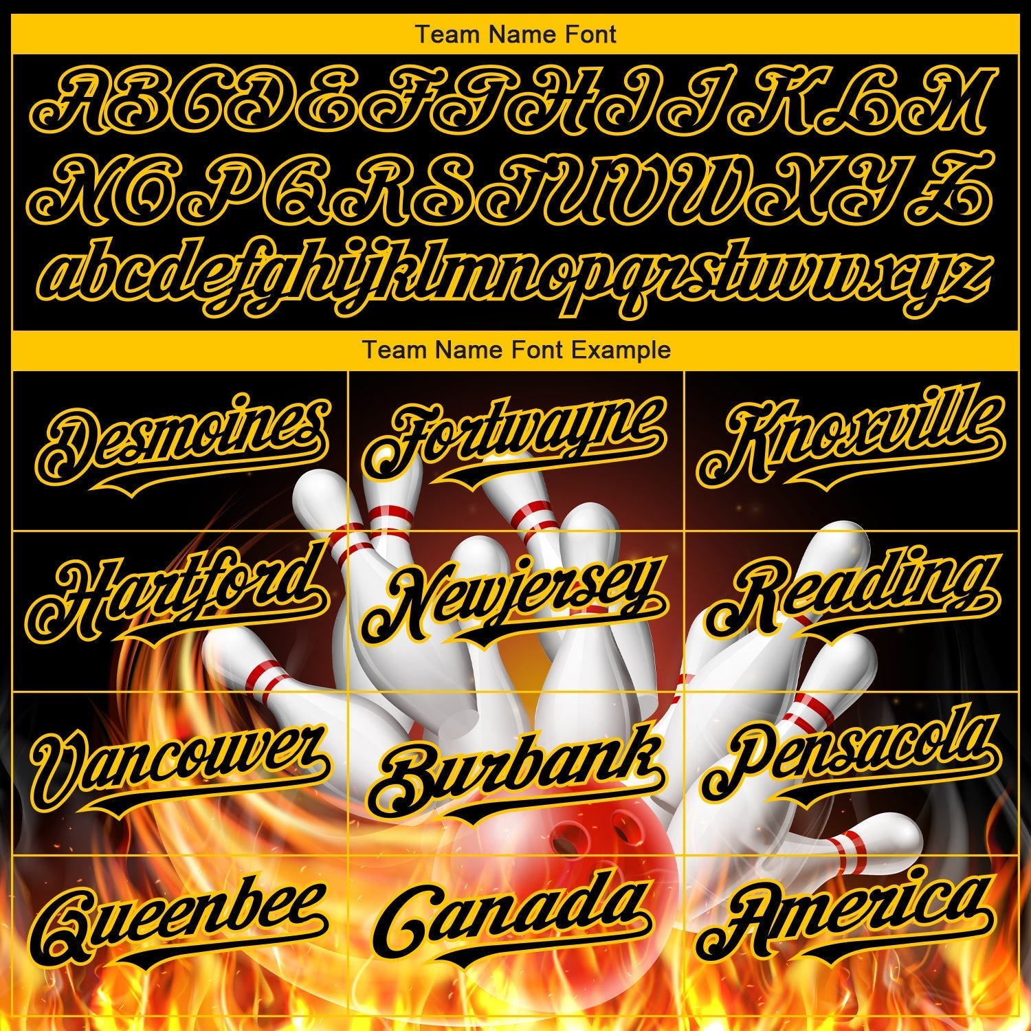 Custom Black Gold 3D Pattern Design Flame Bowling Authentic Baseball Jersey baseball jersey product view 5