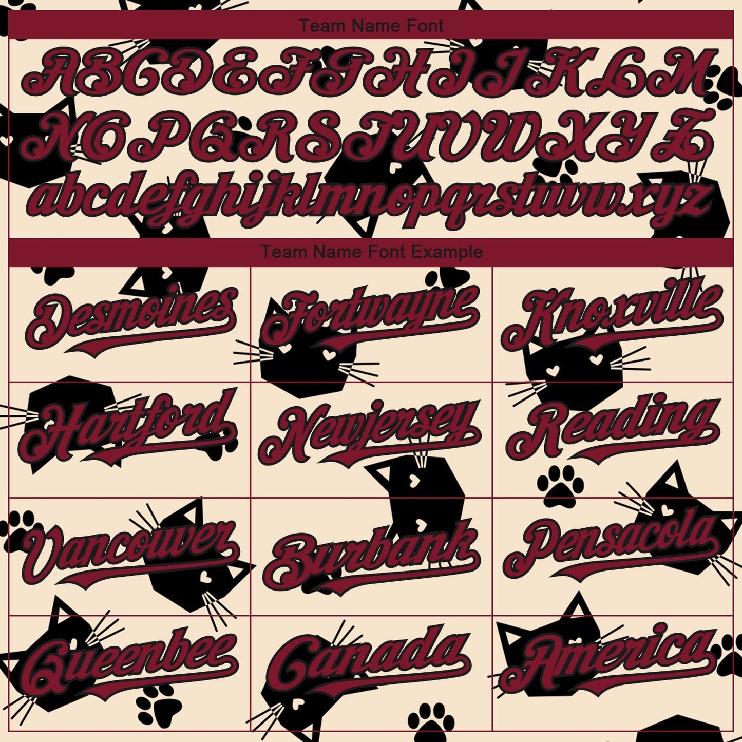 Custom Cream Crimson-Black 3D Pattern Design Cat Authentic Baseball Jersey baseball jersey product view 4