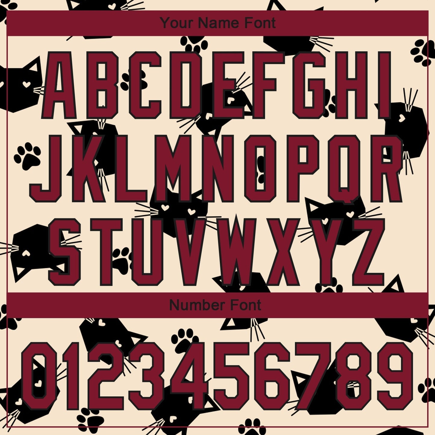 Custom Cream Crimson-Black 3D Pattern Design Cat Authentic Baseball Jersey baseball jersey product view 5