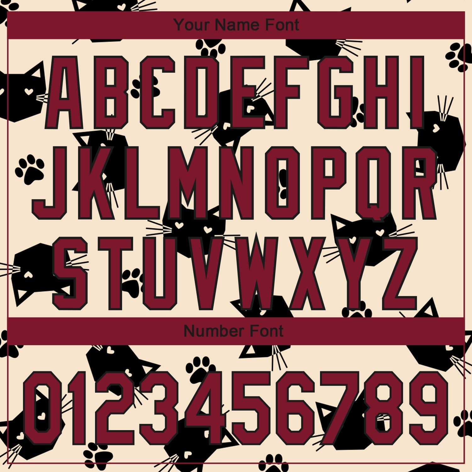 Custom Cream Crimson-Black 3D Pattern Design Cat Authentic Baseball Jersey baseball jersey product view 5