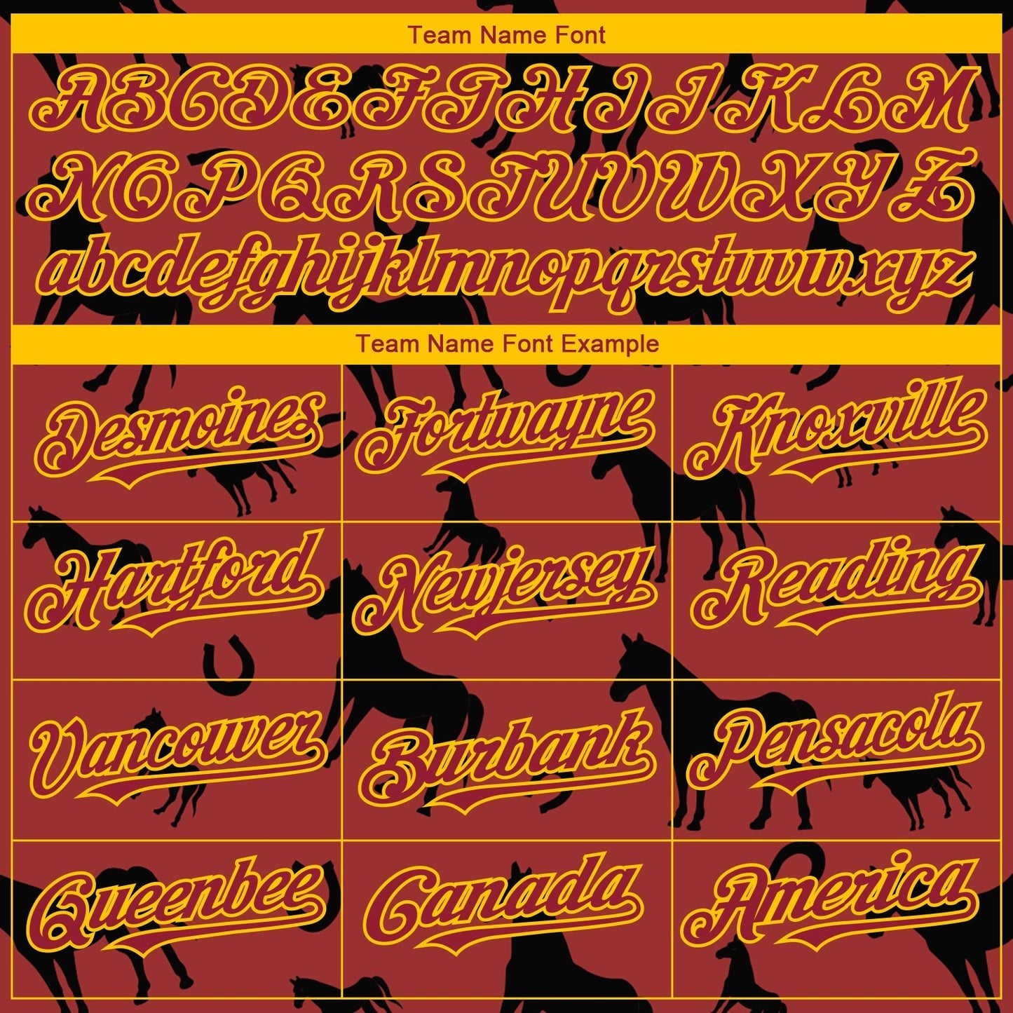 Custom Cardinal Yellow 3D Pattern Design Horse Authentic Baseball Jersey baseball jersey product view 4
