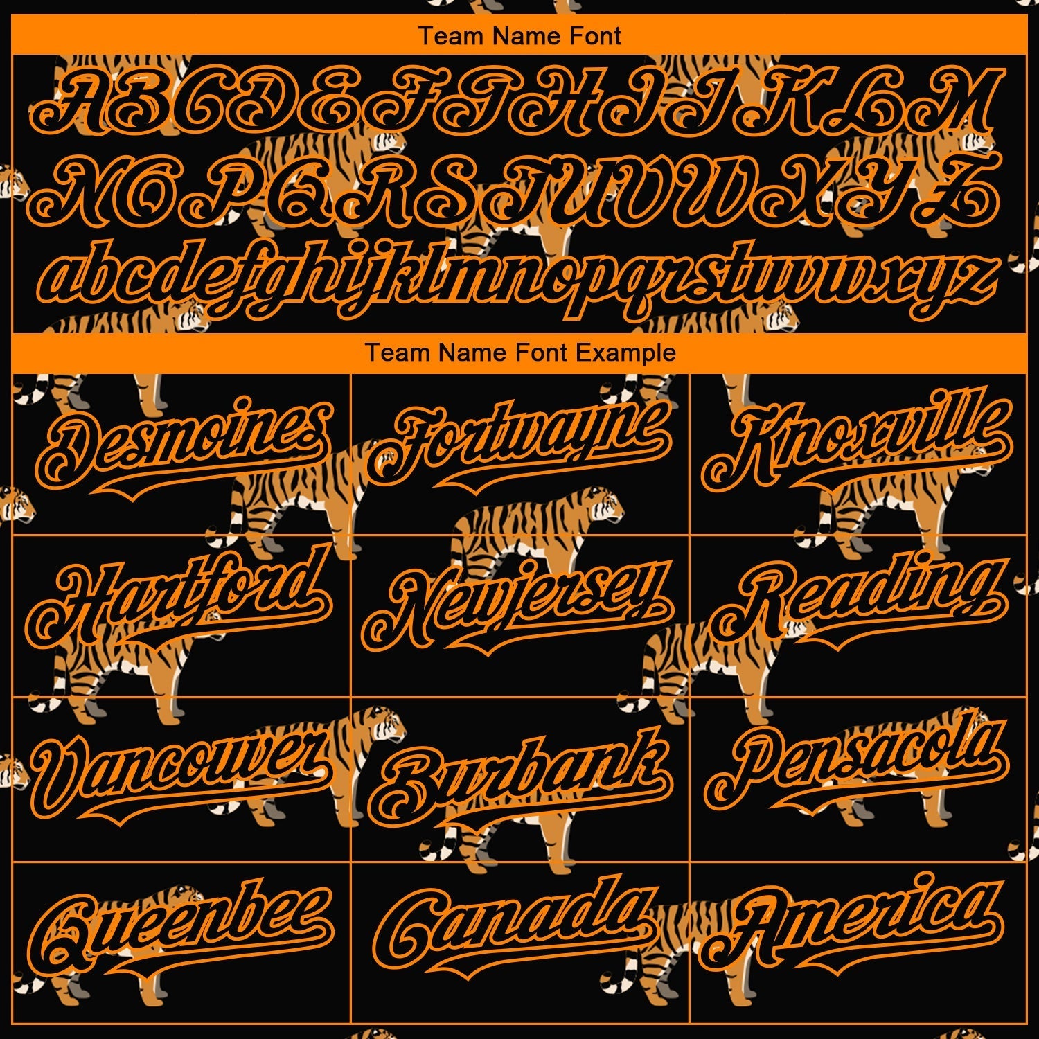 Custom Black Bay Orange 3D Pattern Design Tiger Authentic Baseball Jersey baseball jersey product view 4