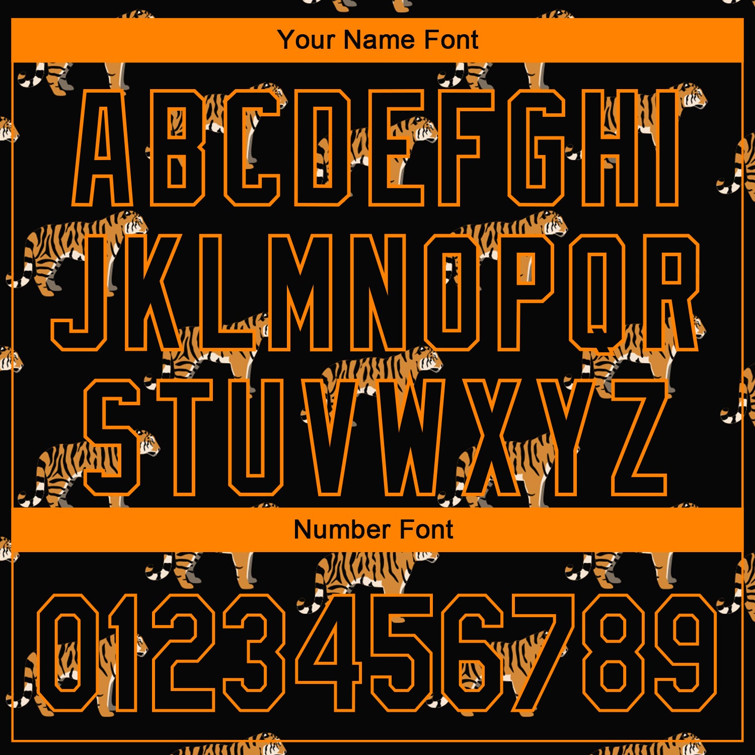 Custom Black Bay Orange 3D Pattern Design Tiger Authentic Baseball Jersey baseball jersey product view 5