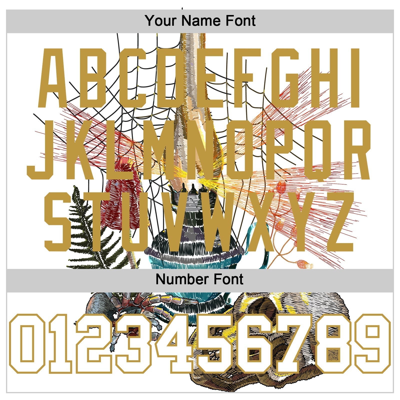 Custom White Old Gold 3D Spider And Skull Fashion Authentic Baseball Jersey baseball jersey product view 5