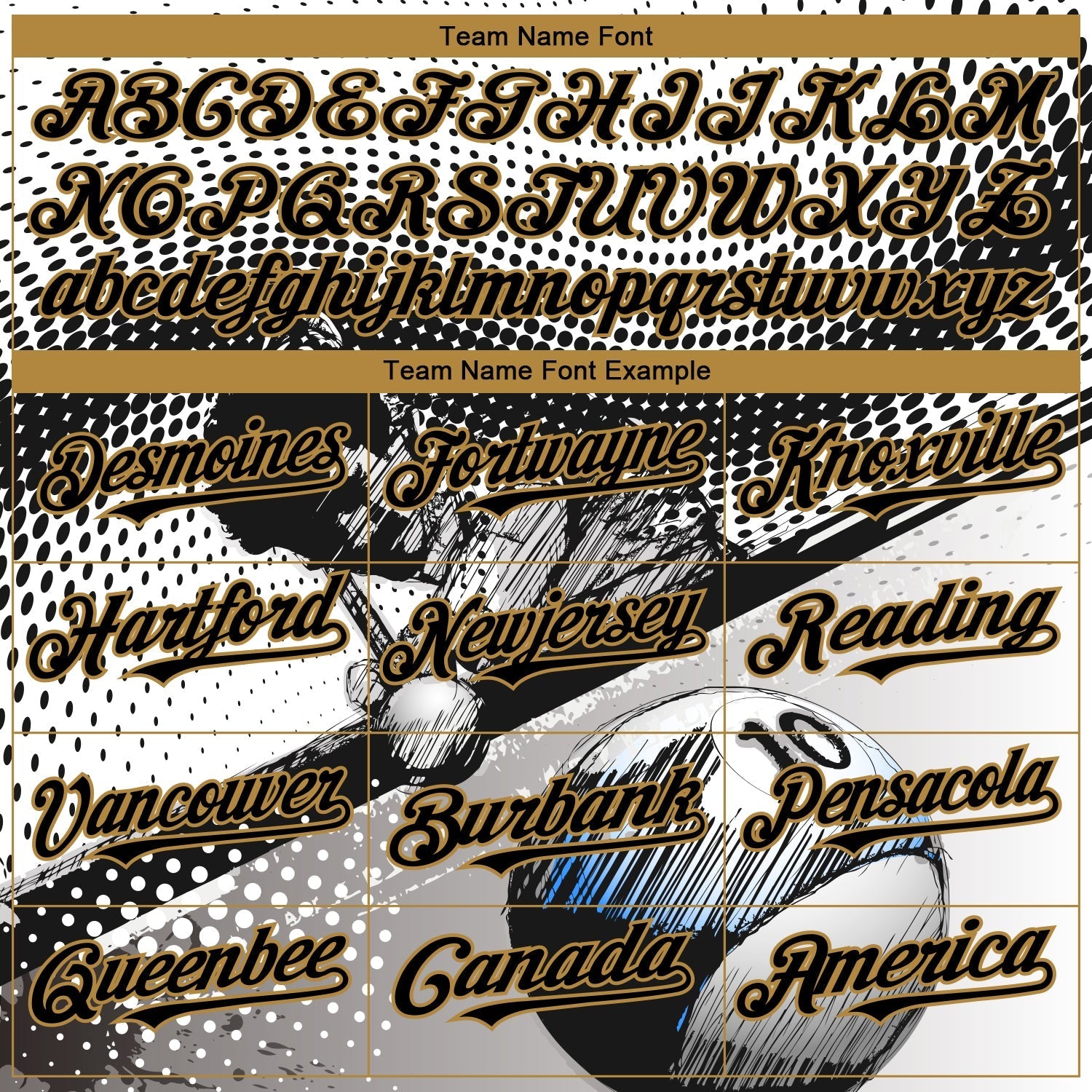 Custom White Black-Old Gold 3D Pattern Design Billiards Authentic Baseball Jersey baseball jersey product view 4