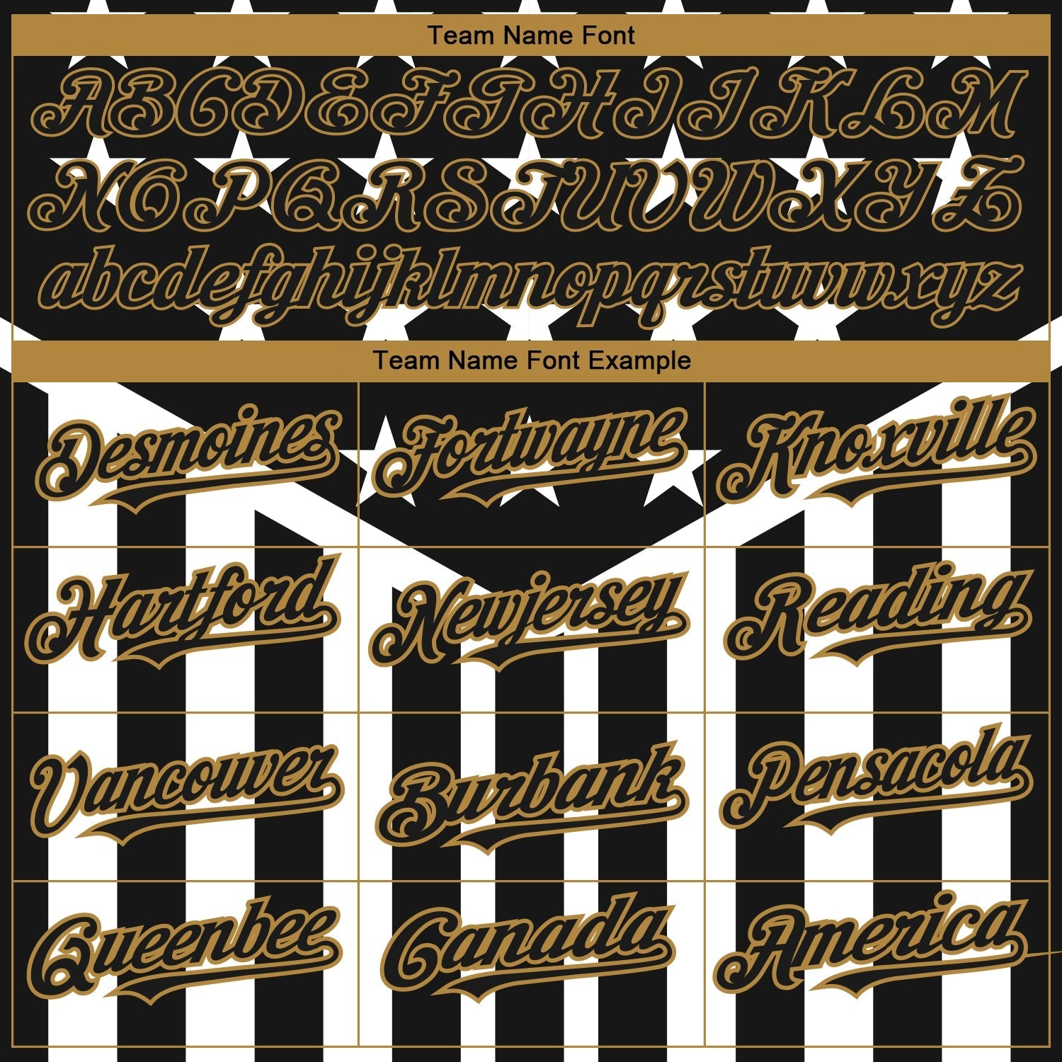 Custom Black Old Gold-White 3D American Flag Authentic Baseball Jersey baseball jersey product view 4