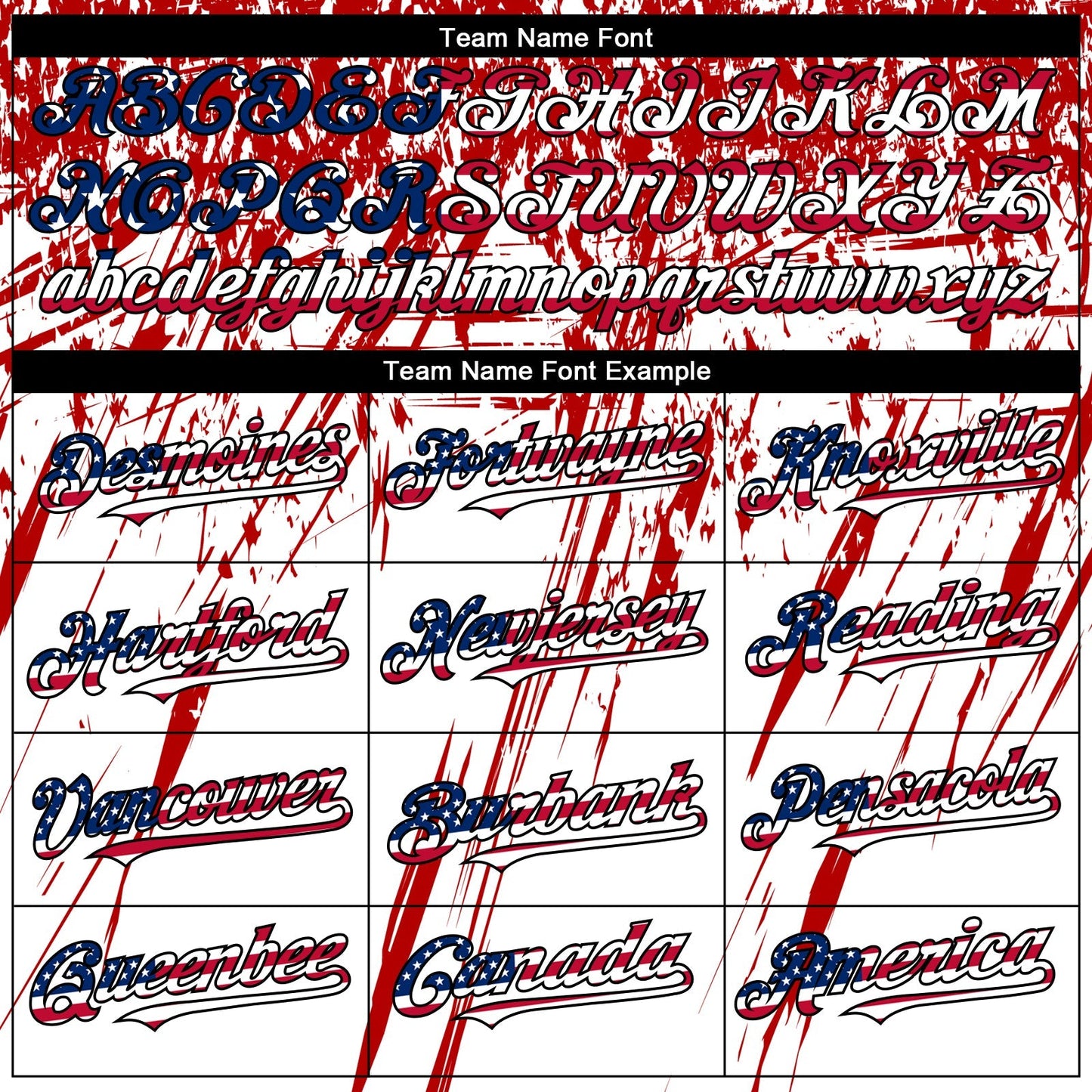 Custom White USA Flag Royal Red-Black 3D Authentic Baseball Jersey baseball jersey product view 4