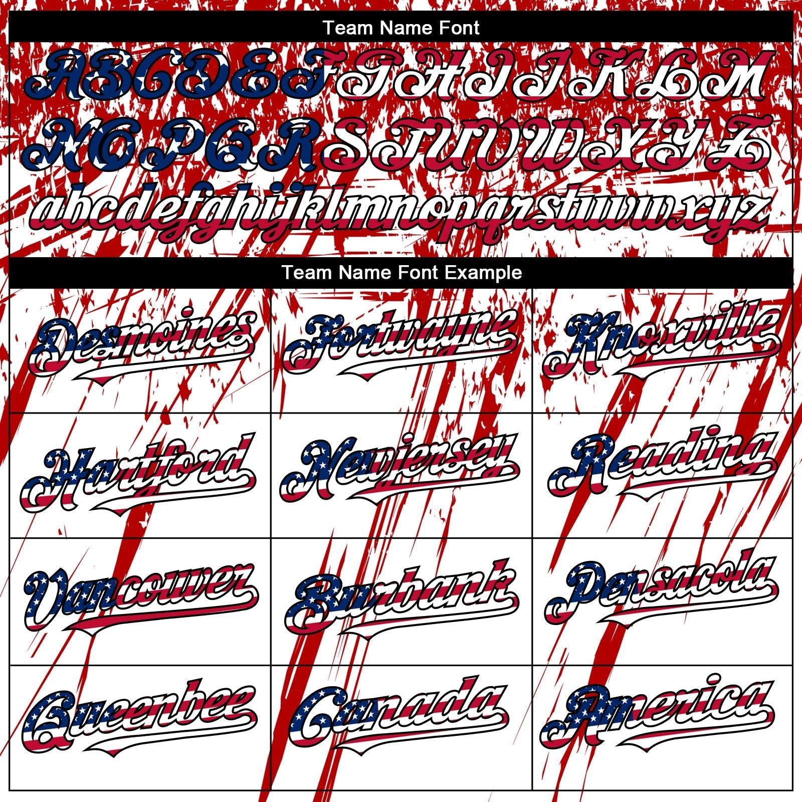 Custom White USA Flag Royal Red-Black 3D Authentic Baseball Jersey baseball jersey product view 4