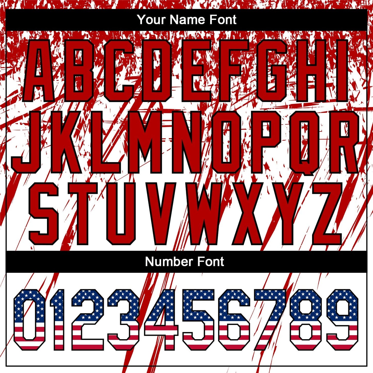 Custom White USA Flag Royal Red-Black 3D Authentic Baseball Jersey baseball jersey product view 5