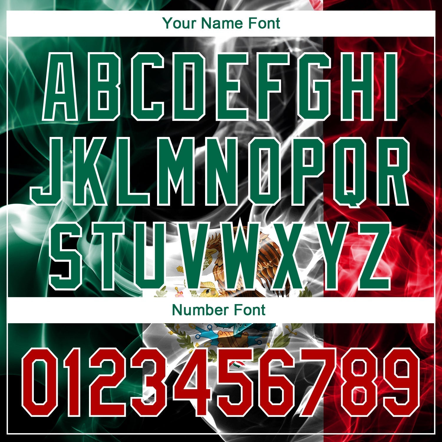 Custom Black Red Kelly Green 3D Mexico Authentic Baseball Jersey baseball jersey product view 5