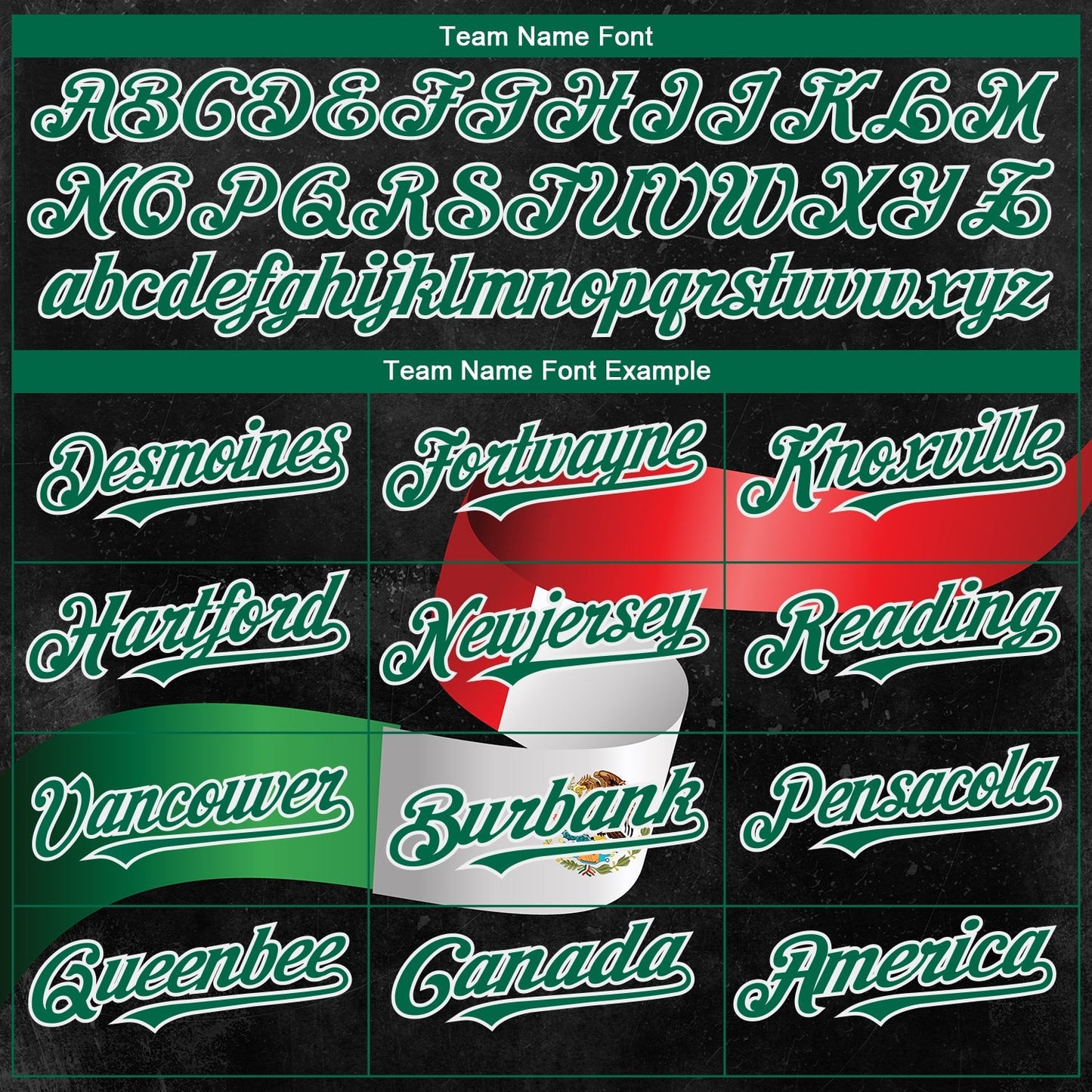 Custom Black Red Kelly Green 3D Mexican Flag Authentic Baseball Jersey baseball jersey product view 4