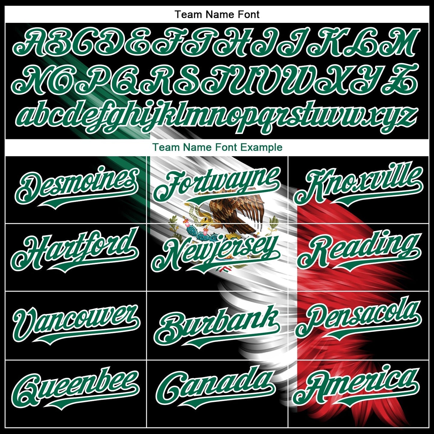 Custom Black Red-Kelly Green 3D The Abstract Wing With Mexican Flag Authentic Baseball Jersey baseball jersey product view 5