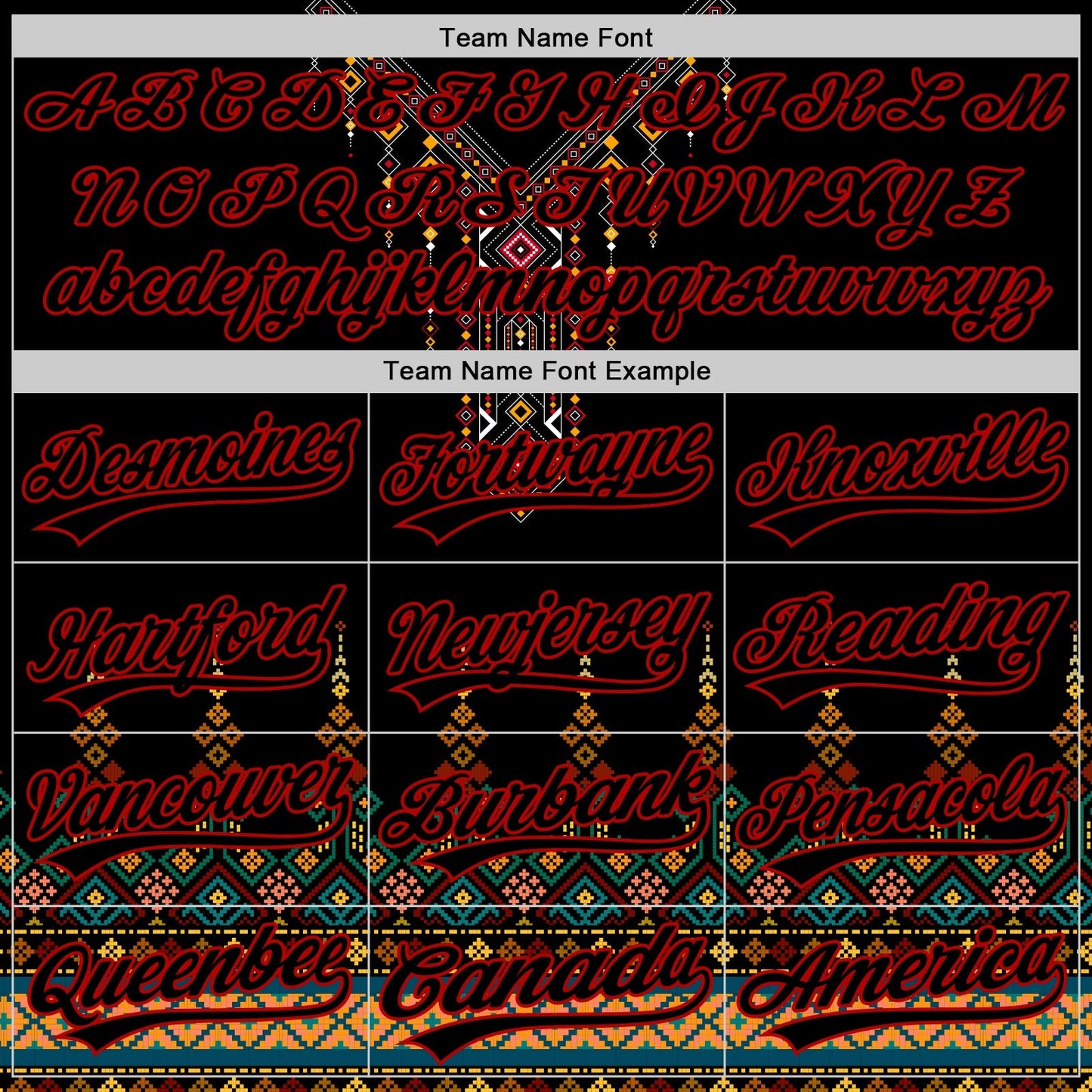 Custom Black Red 3D Pattern Design Traditional African Ethnic Style Authentic Baseball Jersey baseball jersey product view 3