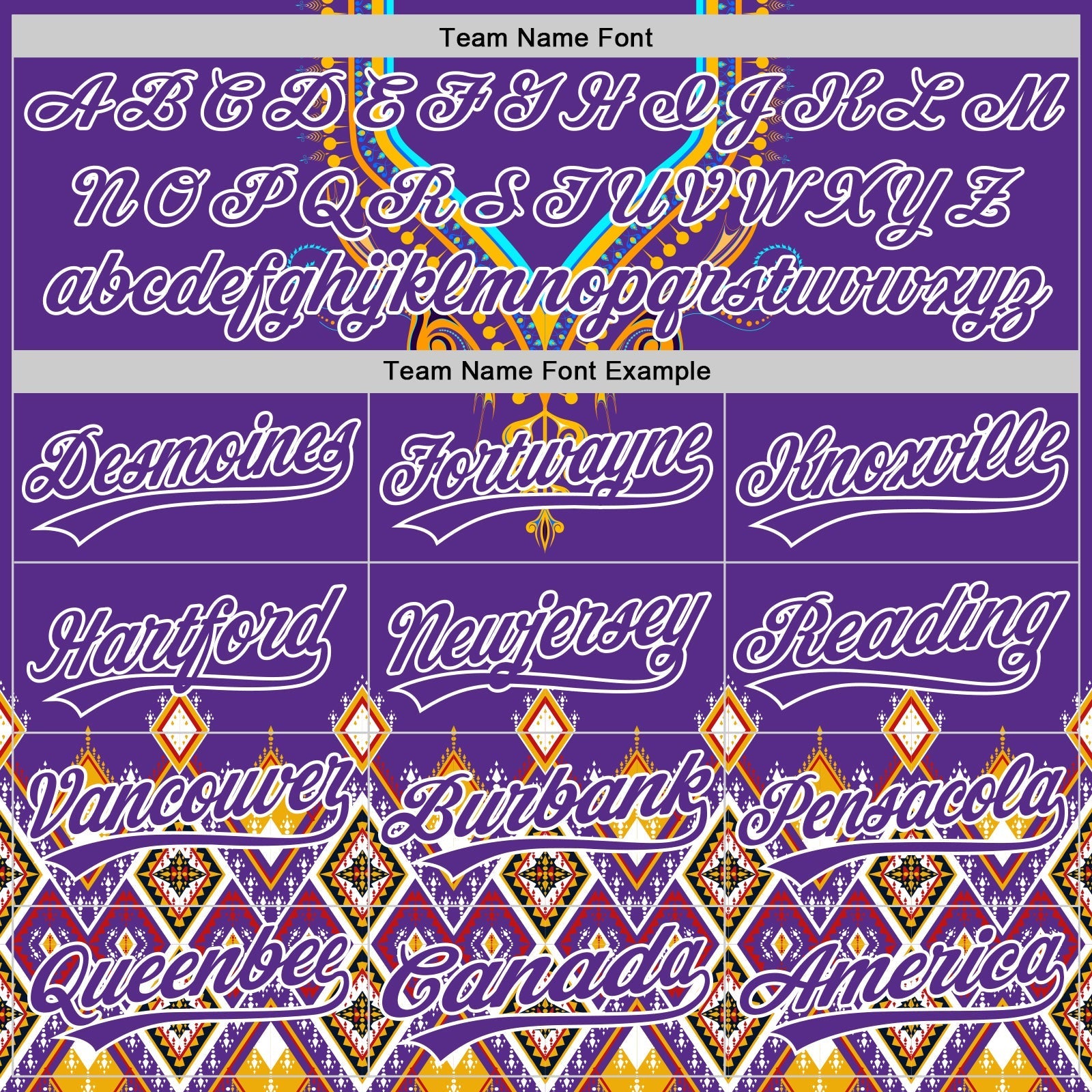 Custom Purple White 3D Pattern Design Traditional African Ethnic Style Authentic Baseball Jersey baseball jersey product view 3