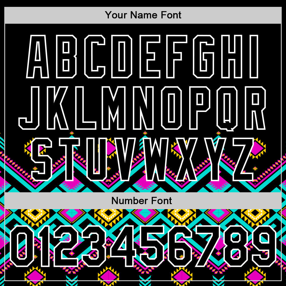 Custom Black White 3D Pattern Design Traditional African Ethnic Style Authentic Baseball Jersey baseball jersey product view 4