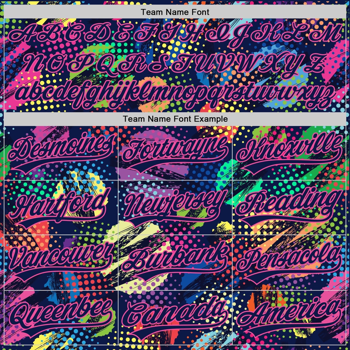 Custom Navy Pink 3D Pattern Design Abstract Halftone Circles Zigzag Style Authentic Baseball Jersey baseball jersey product view 3