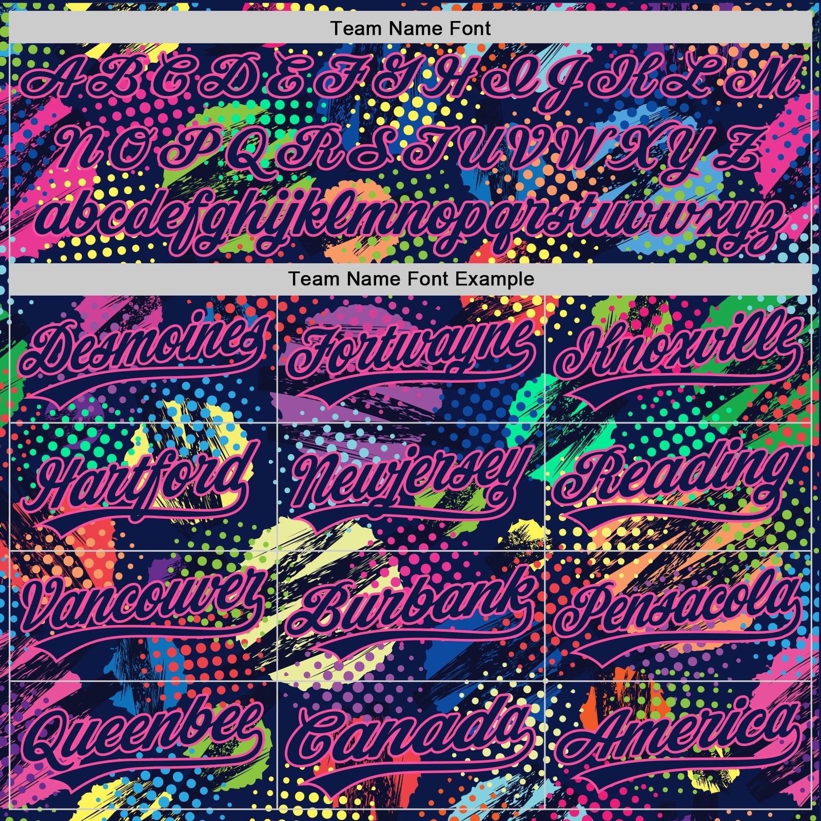 Custom Navy Pink 3D Pattern Design Abstract Halftone Circles Zigzag Style Authentic Baseball Jersey baseball jersey product view 3