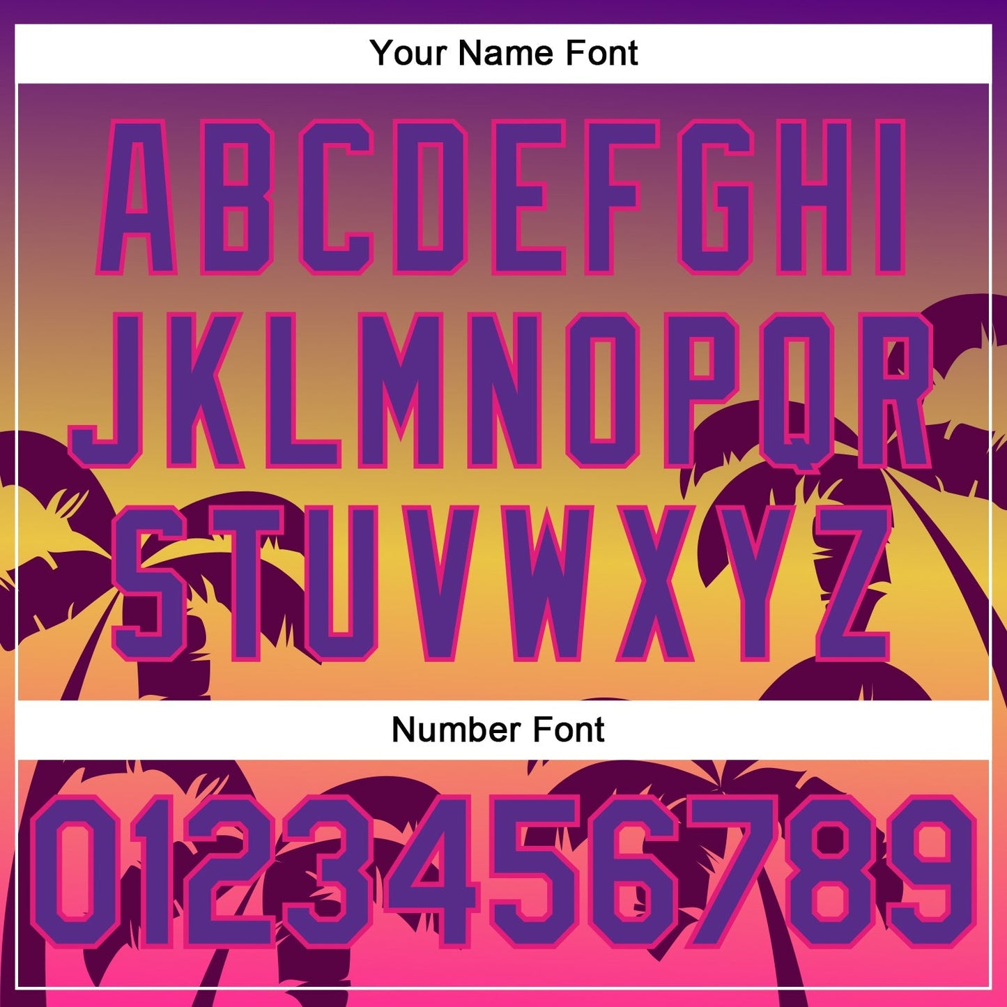 Custom Purple Hot Pink 3D Pattern Design Hawaii Palm Trees Authentic Baseball Jersey baseball jersey product view 5