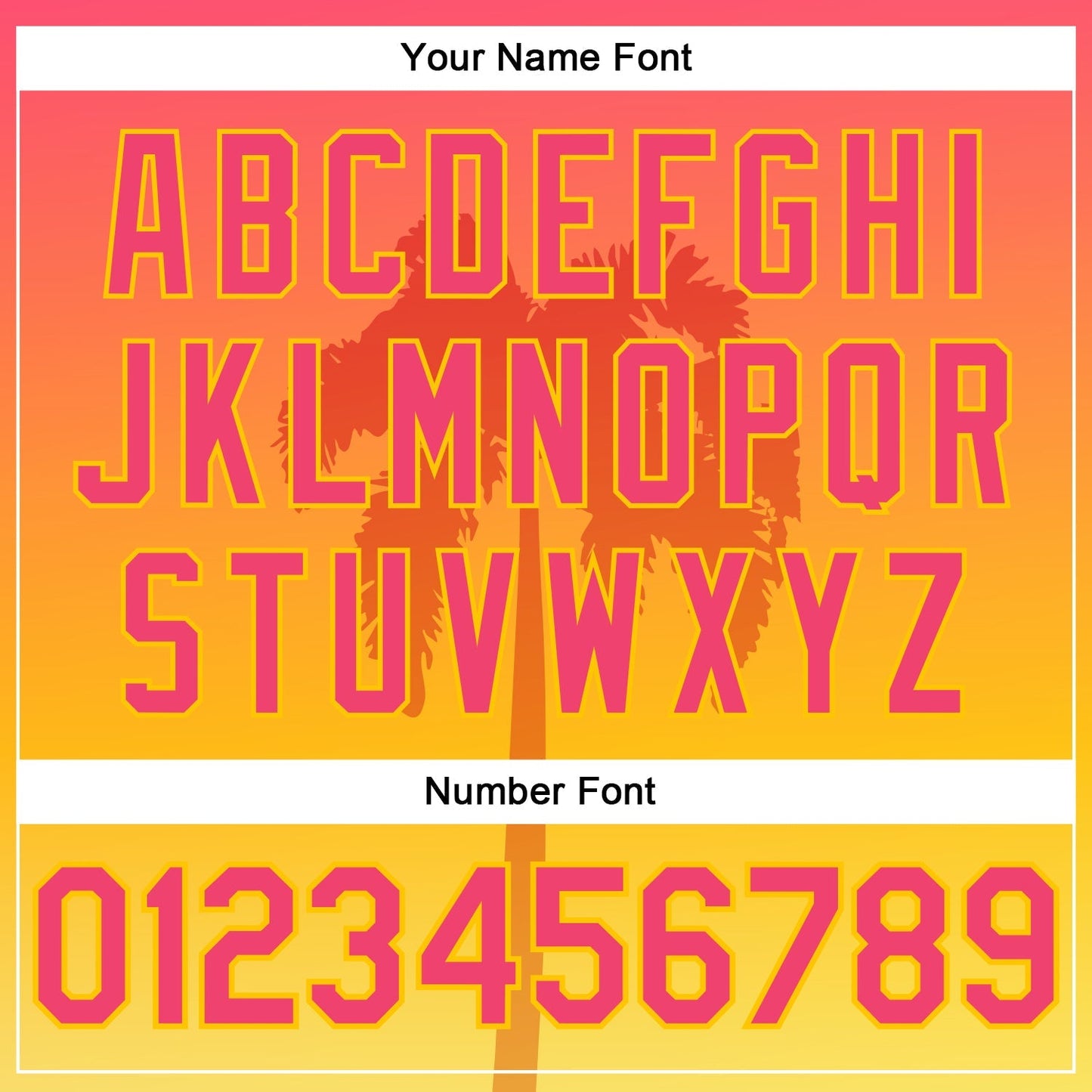Custom Neon Pink Yellow 3D Pattern Design Hawaii Palm Trees Authentic Baseball Jersey baseball jersey product view 5