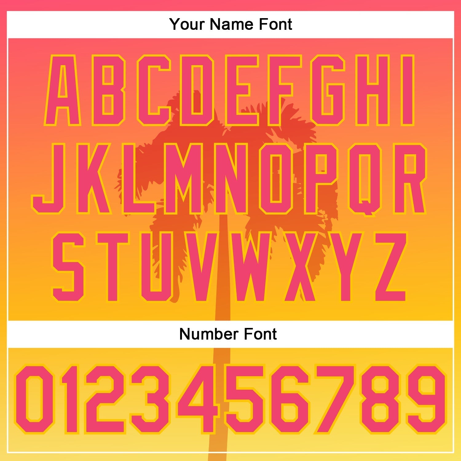 Custom Neon Pink Yellow 3D Pattern Design Hawaii Palm Trees Authentic Baseball Jersey baseball jersey product view 5