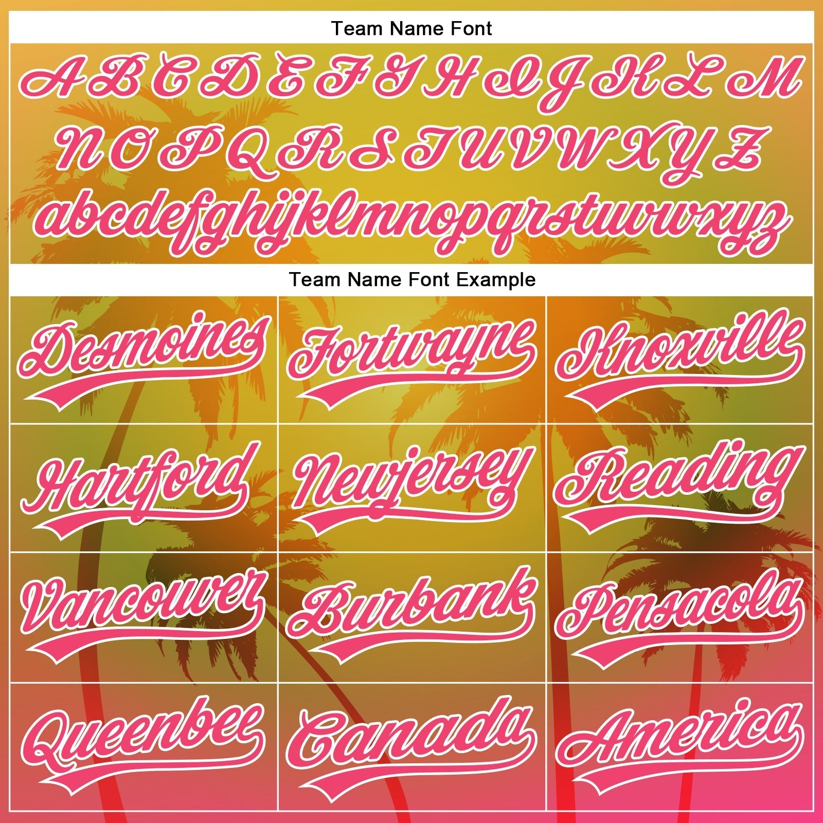 Custom Gold Neon Pink-White 3D Pattern Design Hawaii Palm Trees Authentic Baseball Jersey baseball jersey product view 4