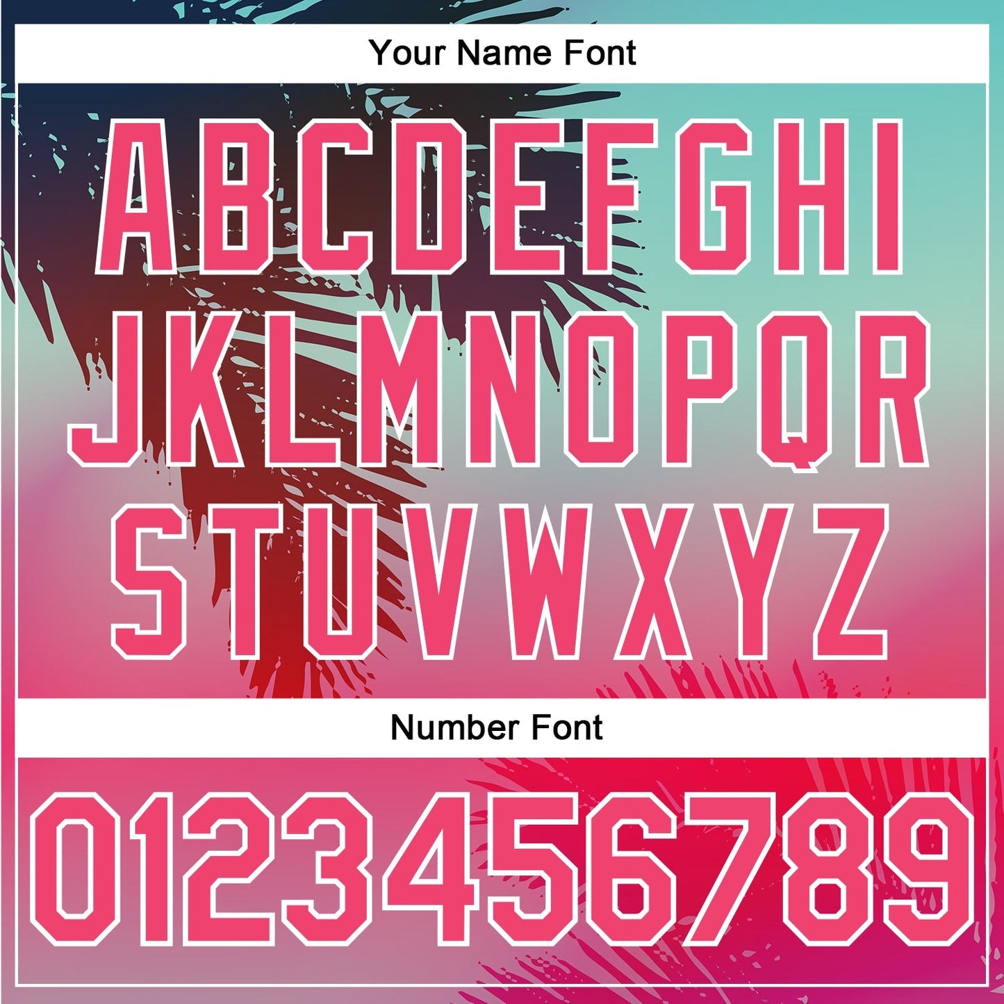 Custom Aqua Neon Pink-White 3D Pattern Design Hawaii Palm Leaves Authentic Baseball Jersey baseball jersey product view 5