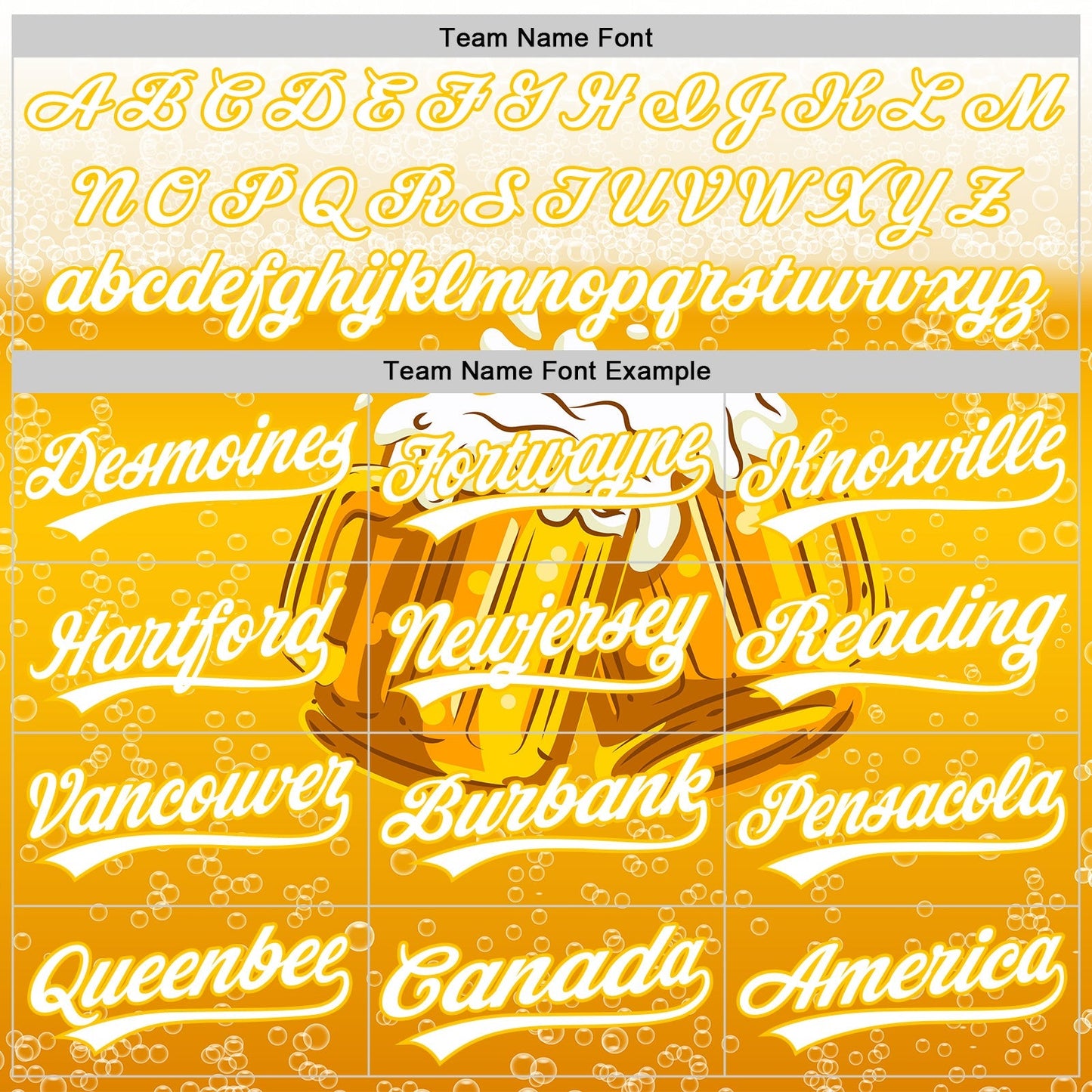 Custom Yellow White 3D Pattern Design International Beer Day Authentic Baseball Jersey baseball jersey product view 4
