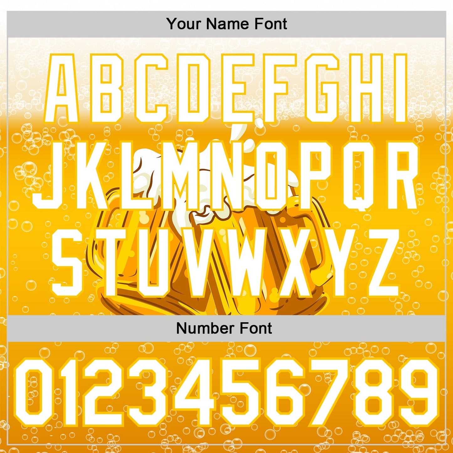 Custom Yellow White 3D Pattern Design International Beer Day Authentic Baseball Jersey baseball jersey product view 5