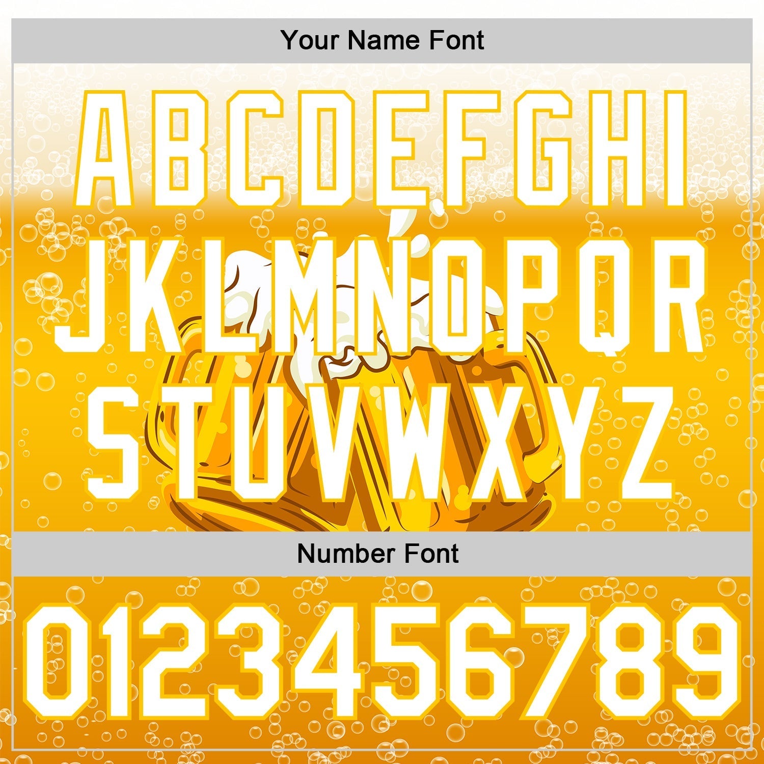 Custom Yellow White 3D Pattern Design International Beer Day Authentic Baseball Jersey baseball jersey product view 5